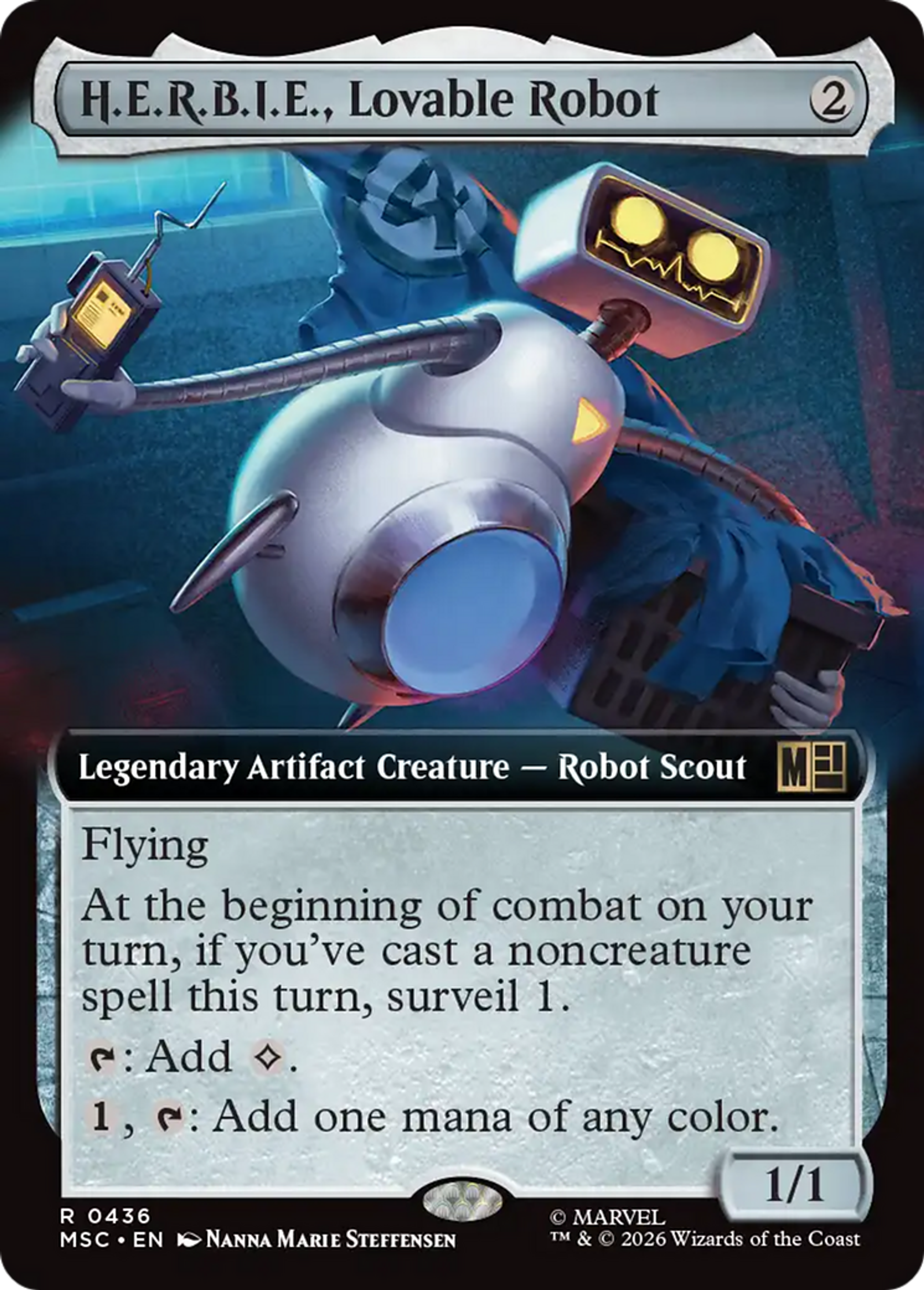 H.E.R.B.I.E., Lovable Robot — Marvel Super Heroes Commander — Magic: The Gathering