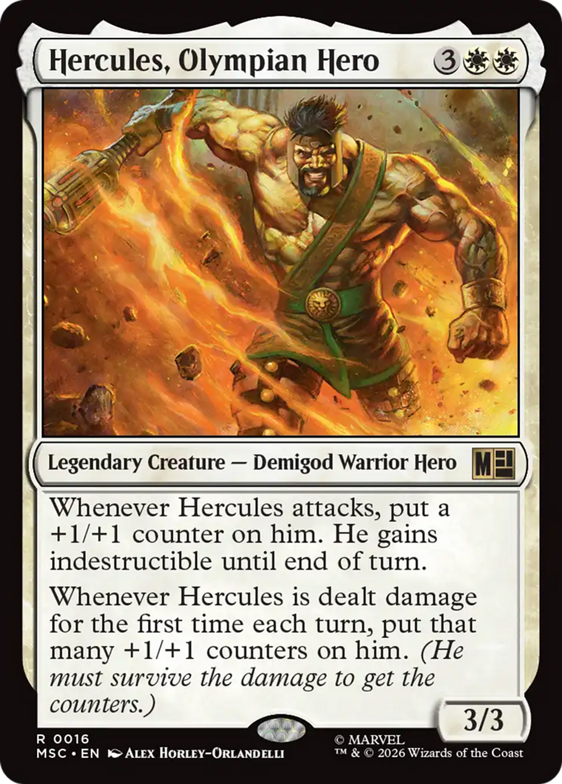 Hercules, Olympian Hero — Marvel Super Heroes Commander — Magic: The Gathering