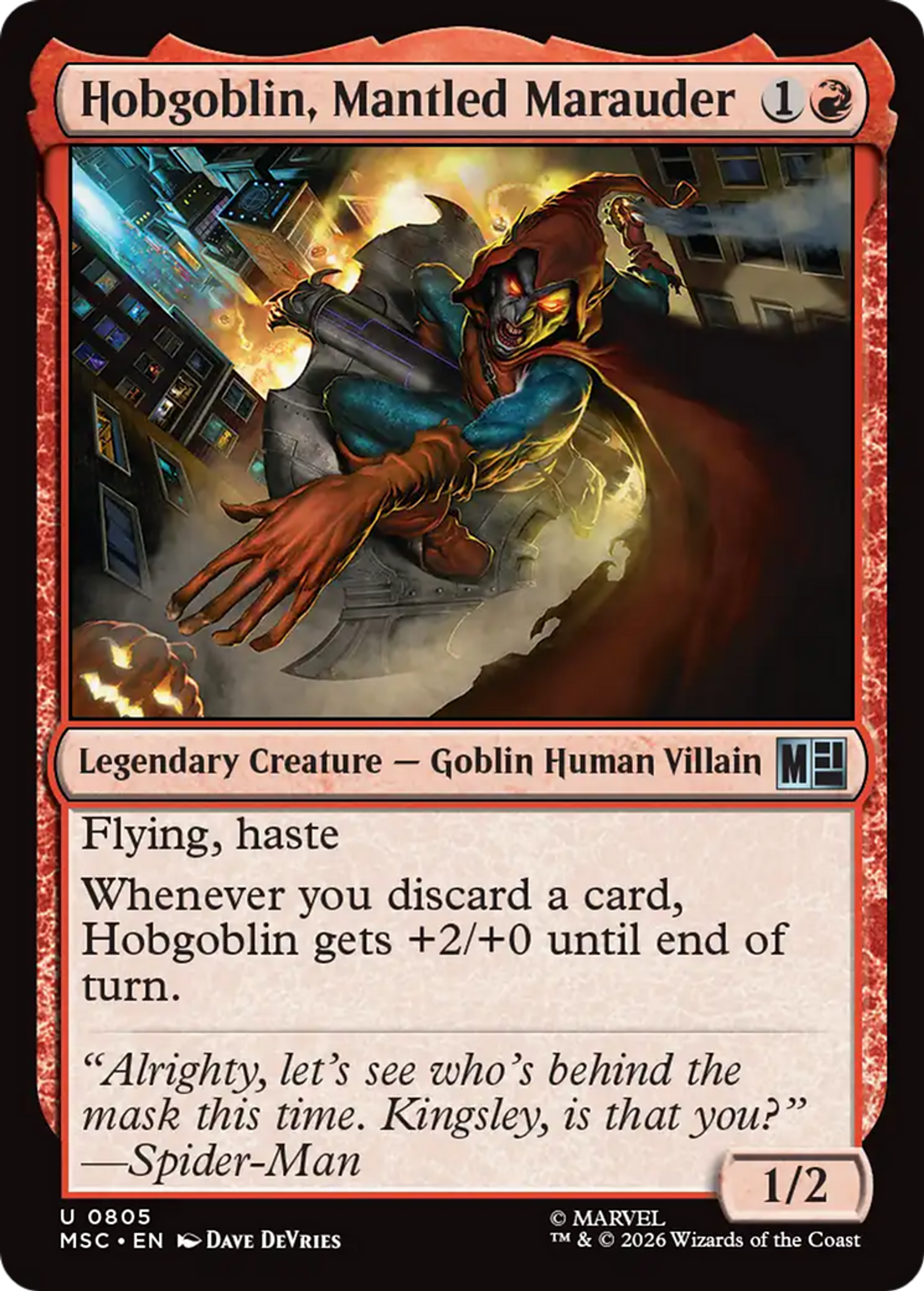 Hobgoblin, Mantled Marauder — Marvel Super Heroes Commander — Magic: The Gathering