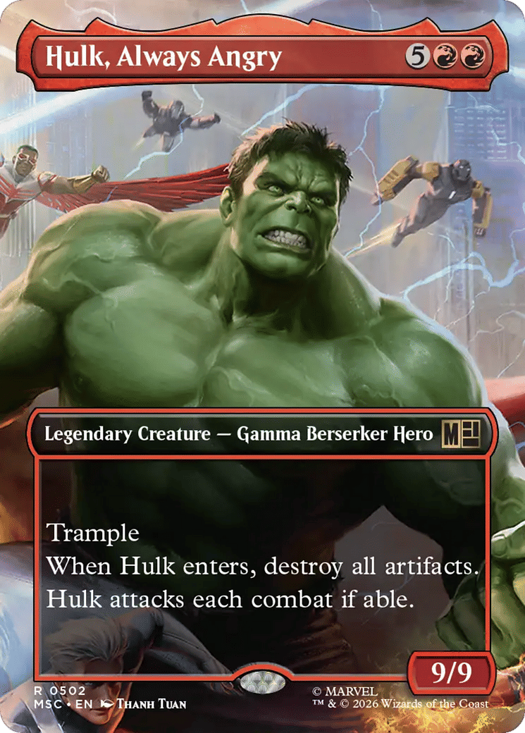 Hulk, Always Angry — Marvel Super Heroes Commander — Magic: The Gathering