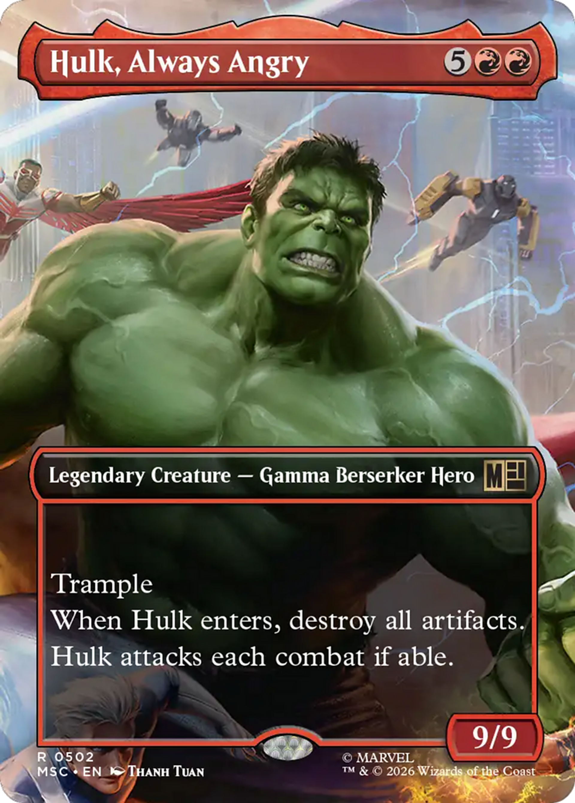 Hulk, Always Angry — Marvel Super Heroes Commander — Magic: The Gathering