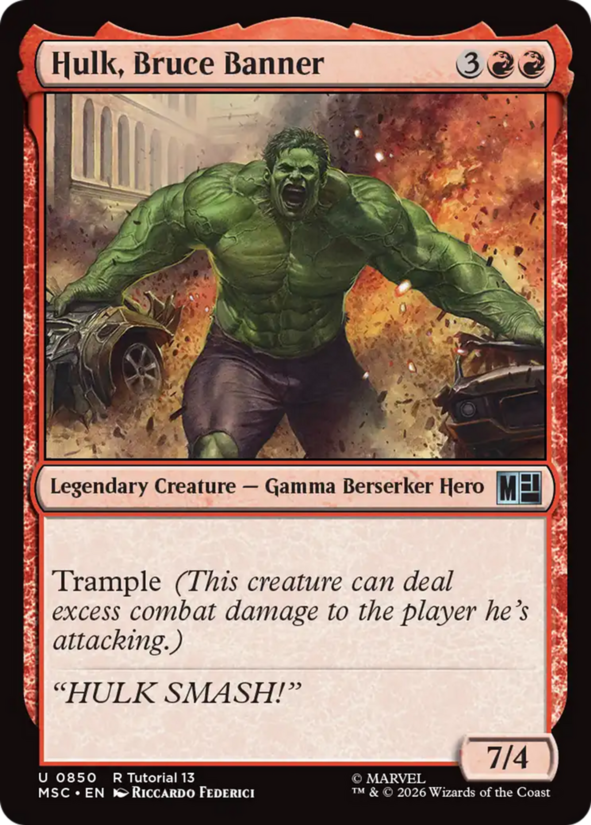 Hulk, Bruce Banner — Marvel Super Heroes Commander — Magic: The Gathering