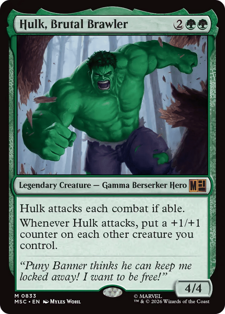 Hulk, Brutal Brawler — Marvel Super Heroes Commander — Magic: The Gathering