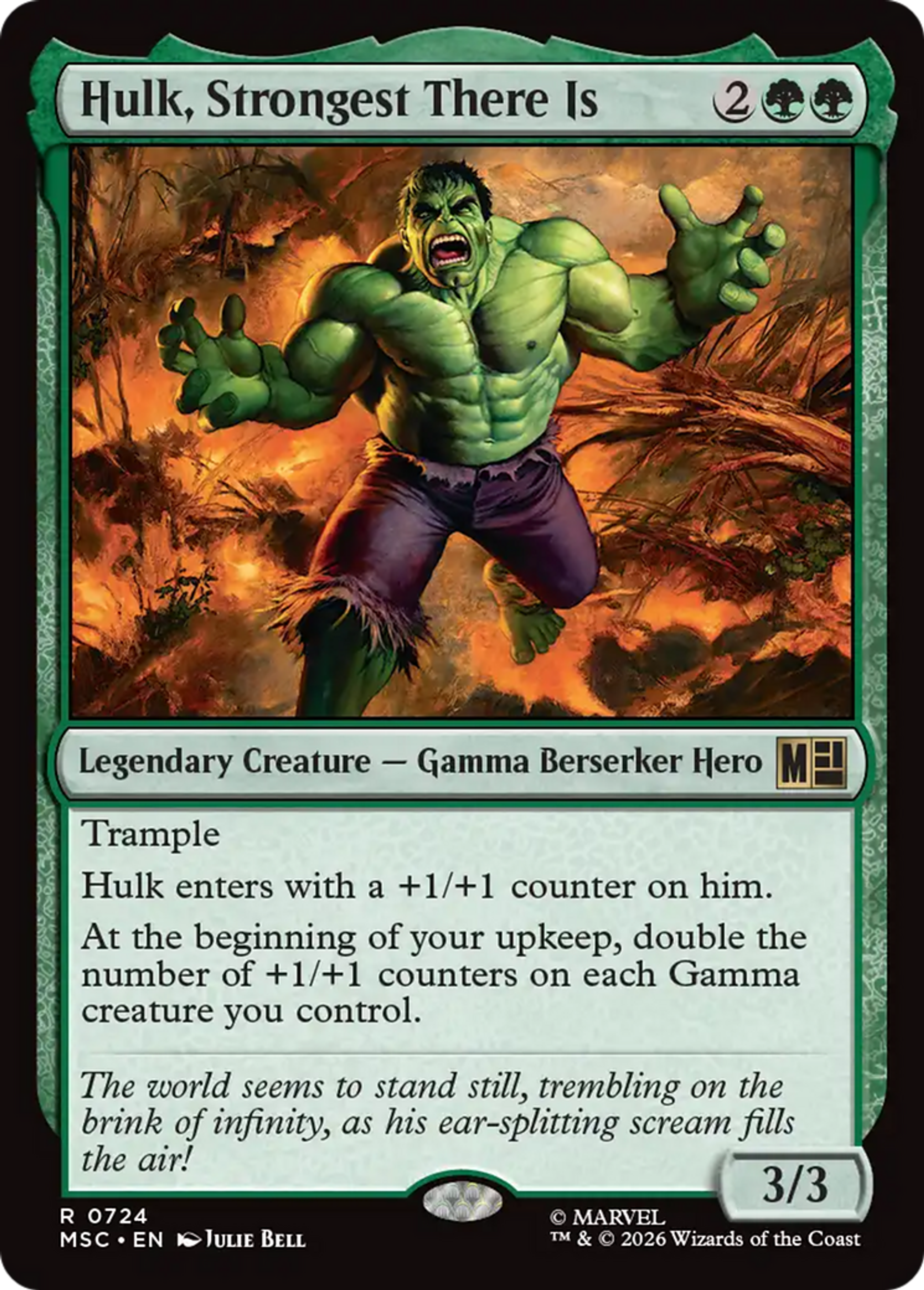 Hulk, Strongest There Is — Marvel Super Heroes Commander — Magic: The Gathering