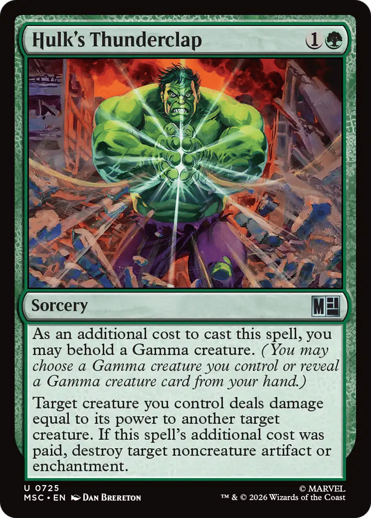 Hulk's Thunderclap — Marvel Super Heroes Commander — Magic: The Gathering