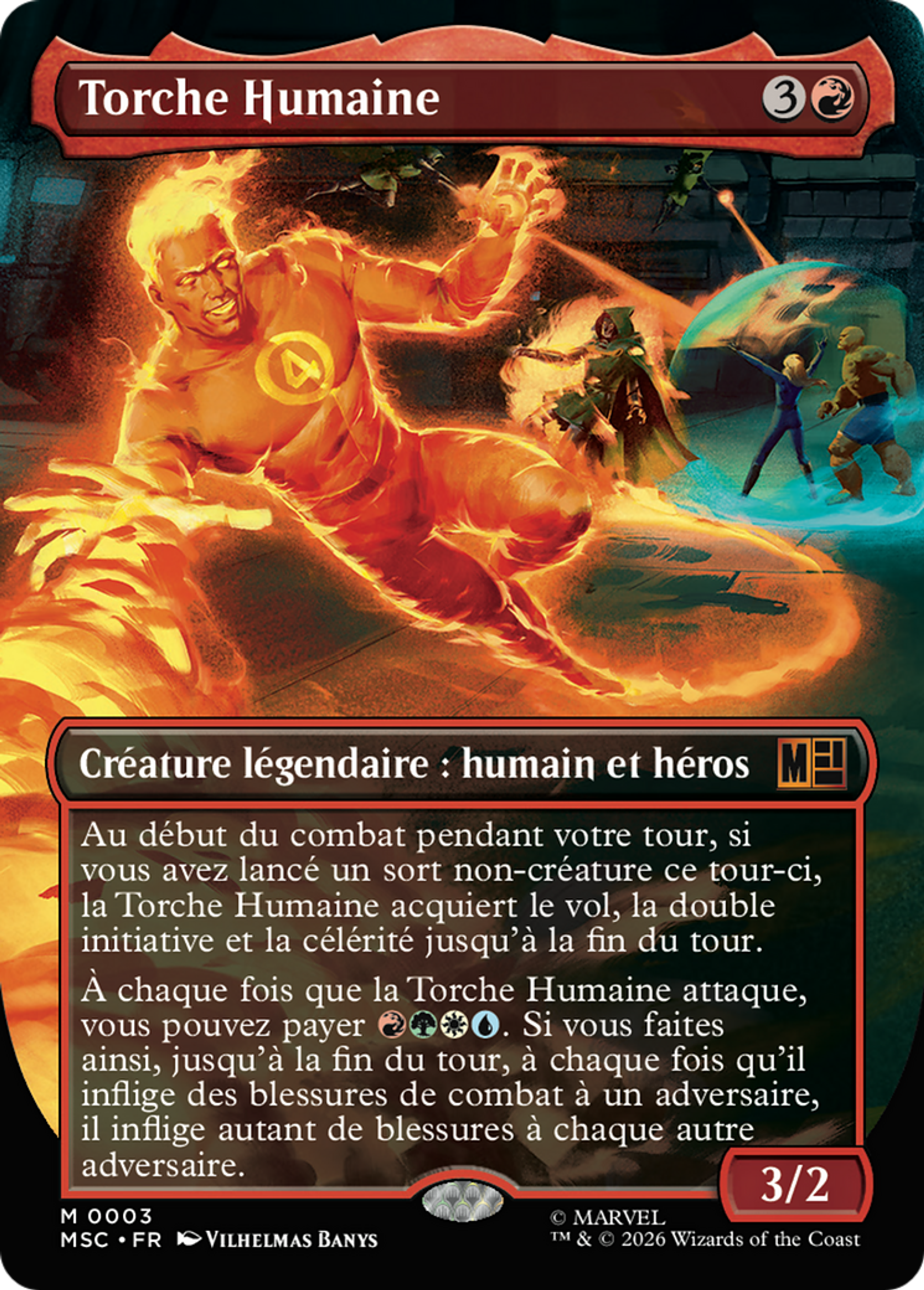 Torche Humaine — Marvel Super Heroes Commander — Magic: The Gathering