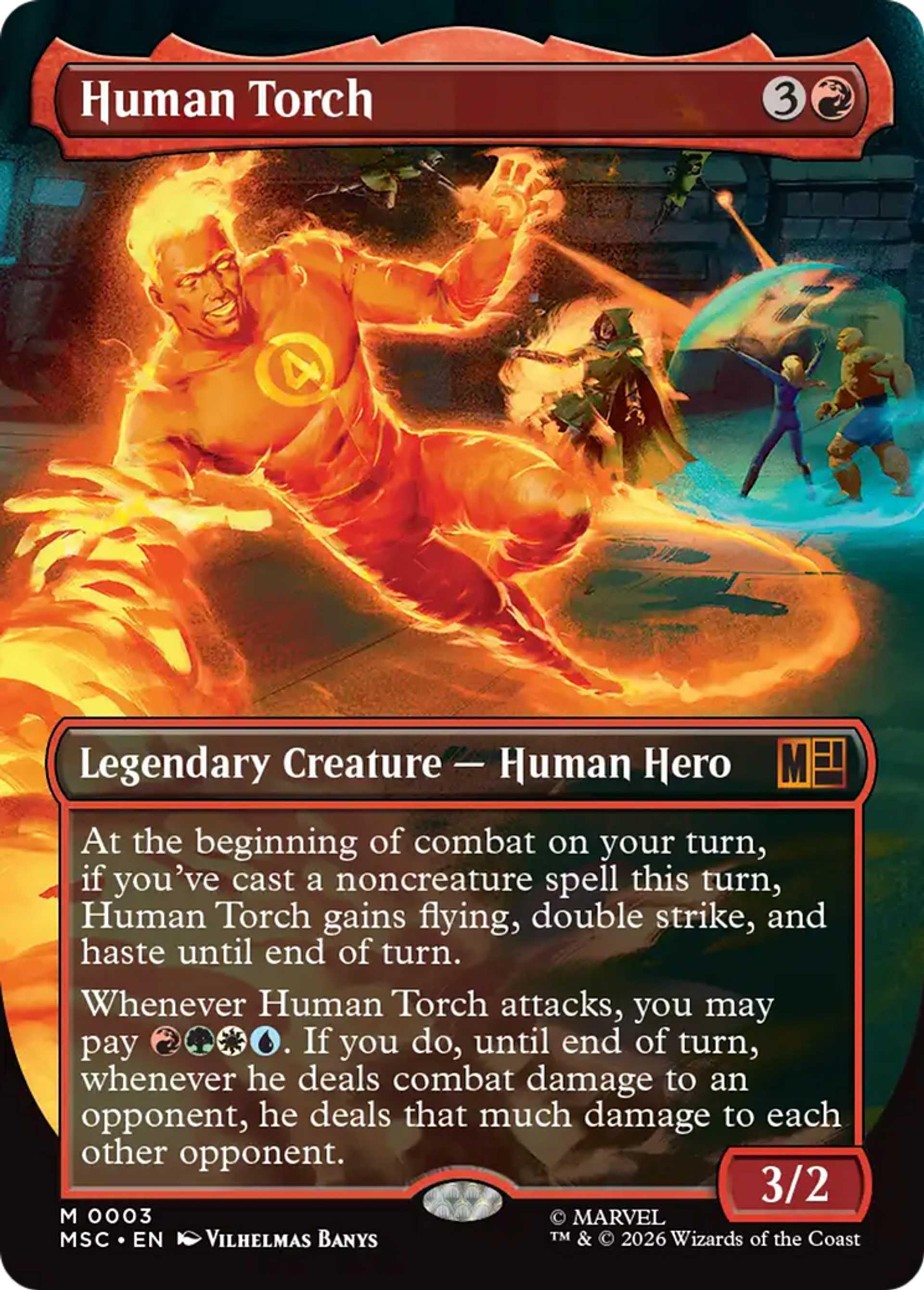 Human Torch — Marvel Super Heroes Commander — Magic: The Gathering
