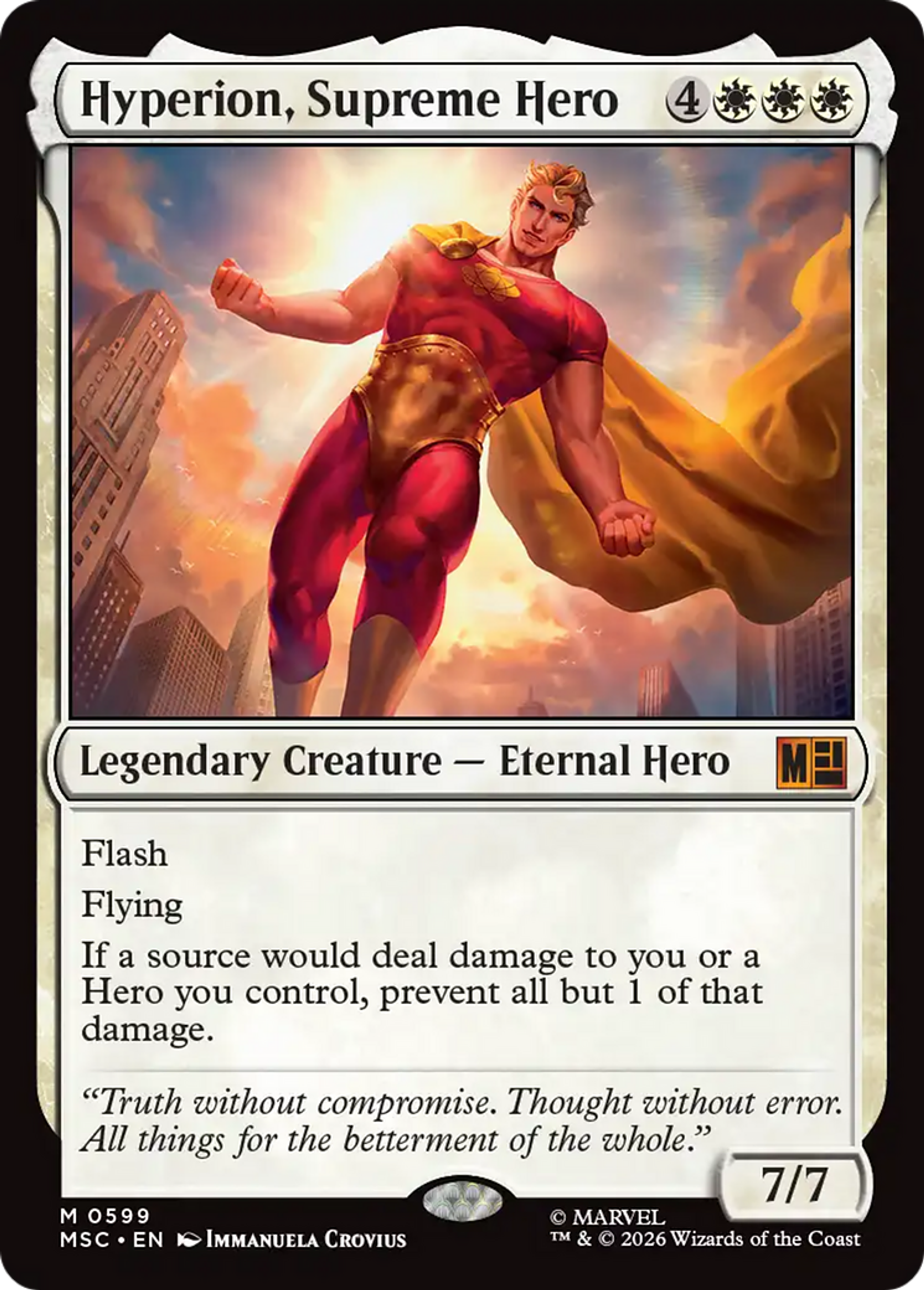 Hyperion, Supreme Hero — Marvel Super Heroes Commander — Magic: The Gathering