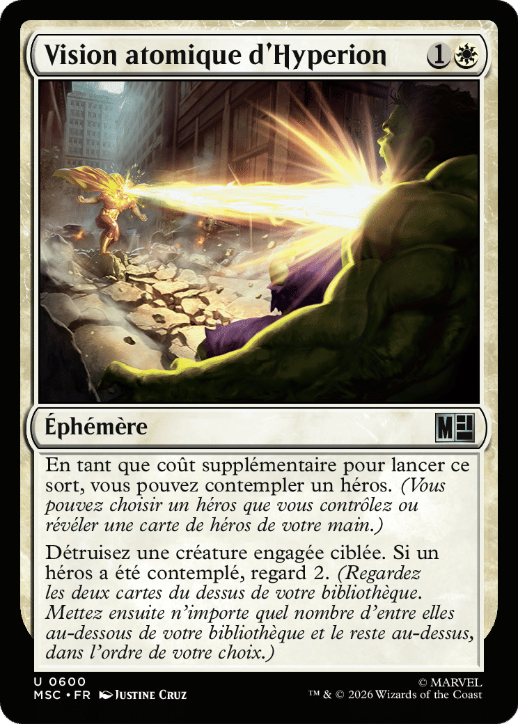 Vision atomique d'Hyperion — Marvel Super Heroes Commander — Magic: The Gathering