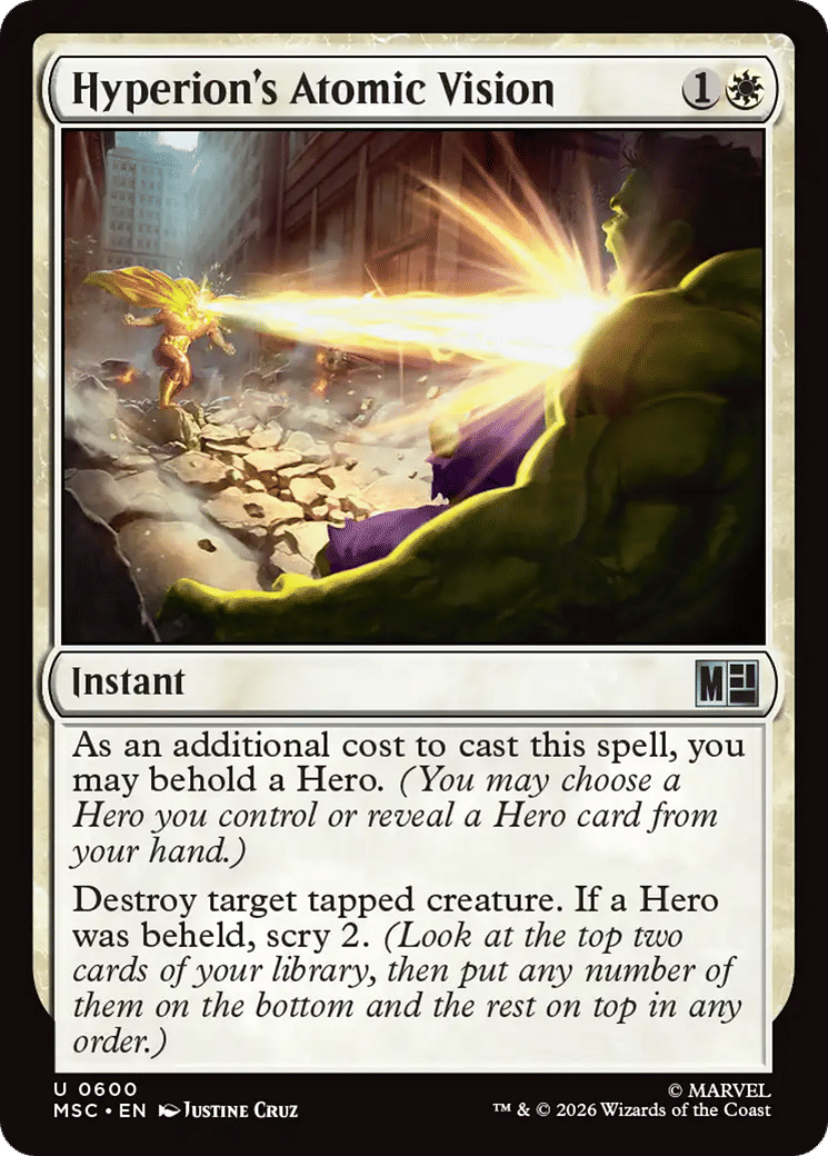 Hyperion's Atomic Vision — Marvel Super Heroes Commander — Magic: The Gathering