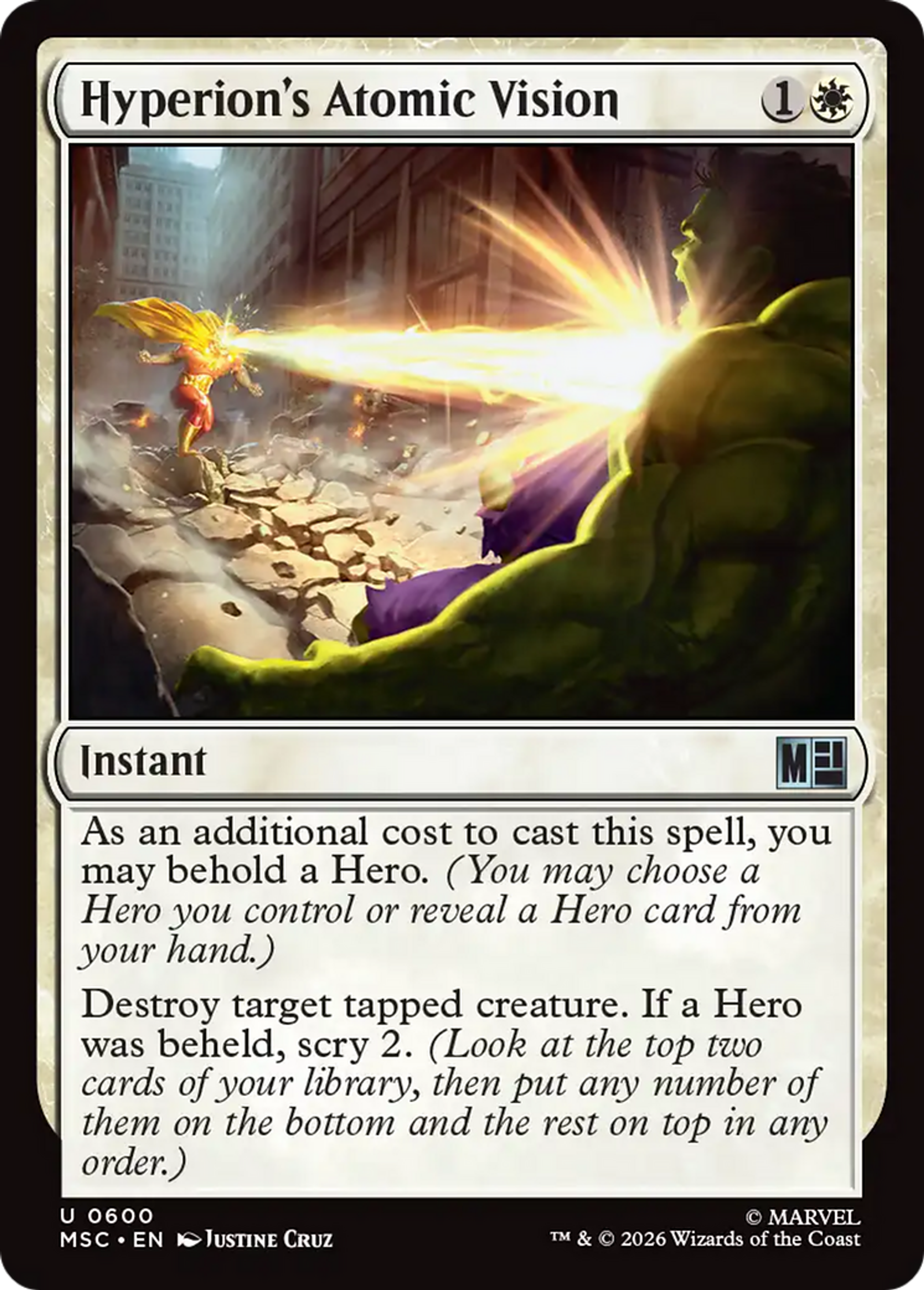 Hyperion's Atomic Vision — Marvel Super Heroes Commander — Magic: The Gathering