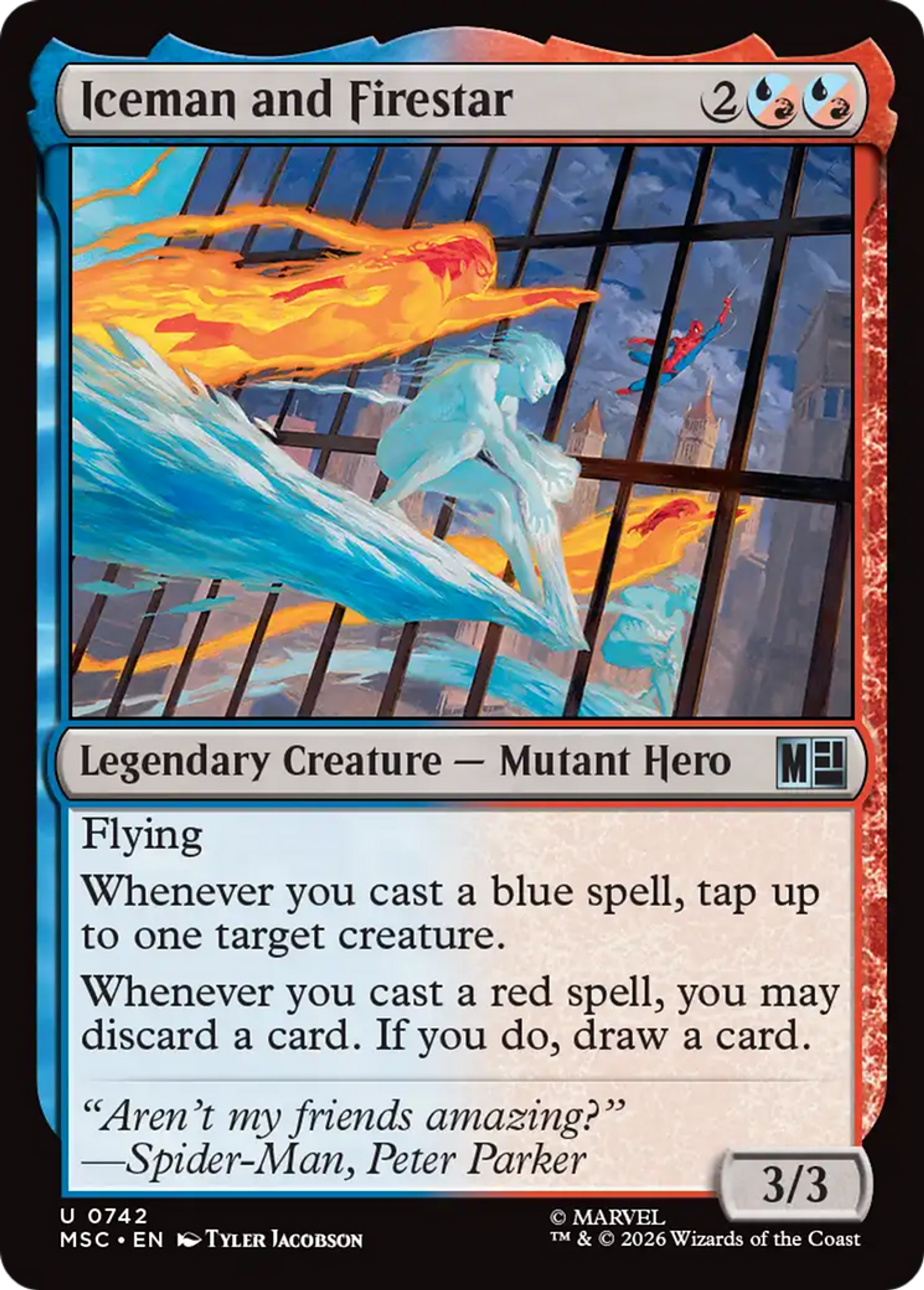 Iceman and Firestar — Marvel Super Heroes Commander — Magic: The Gathering