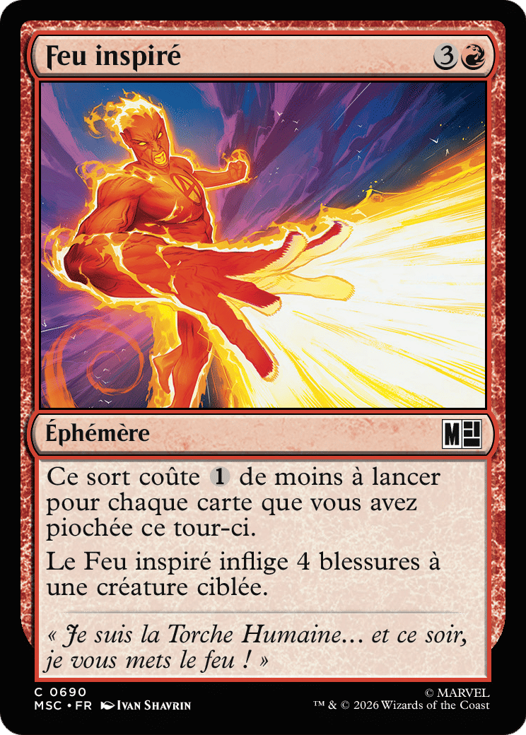 Feu inspiré — Marvel Super Heroes Commander — Magic: The Gathering