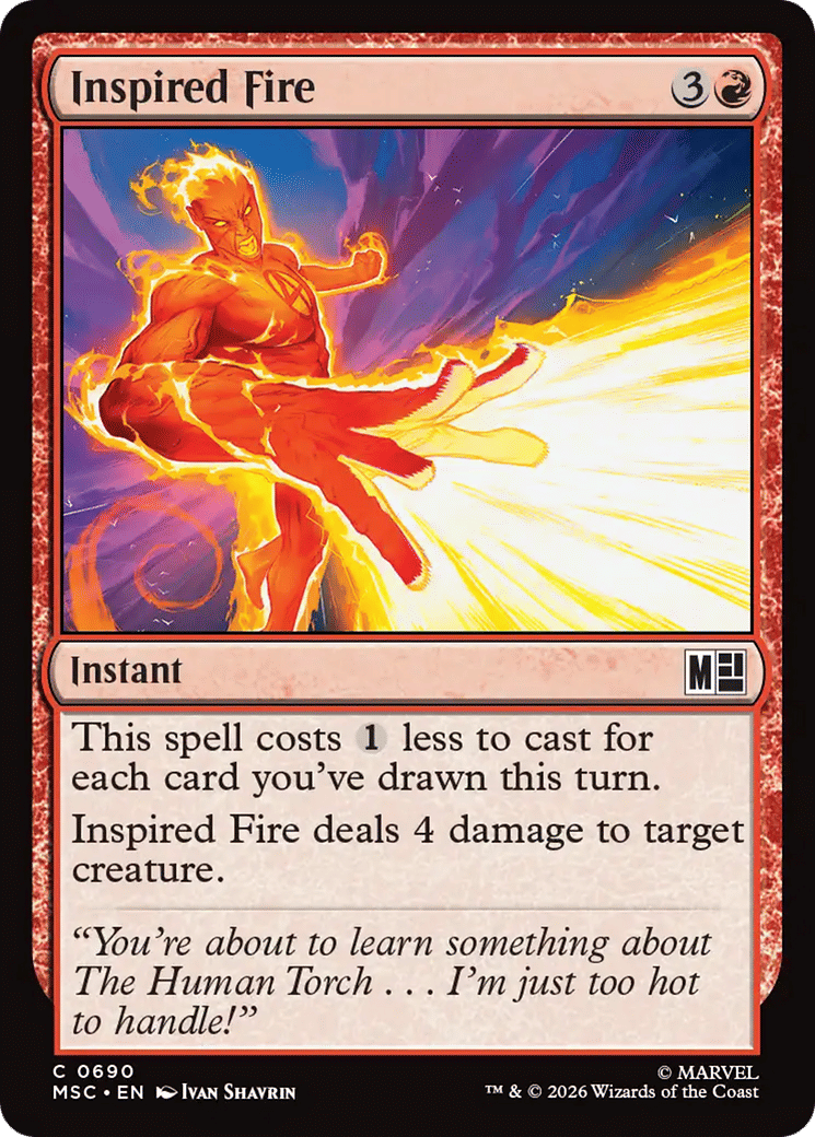 Inspired Fire — Marvel Super Heroes Commander — Magic: The Gathering