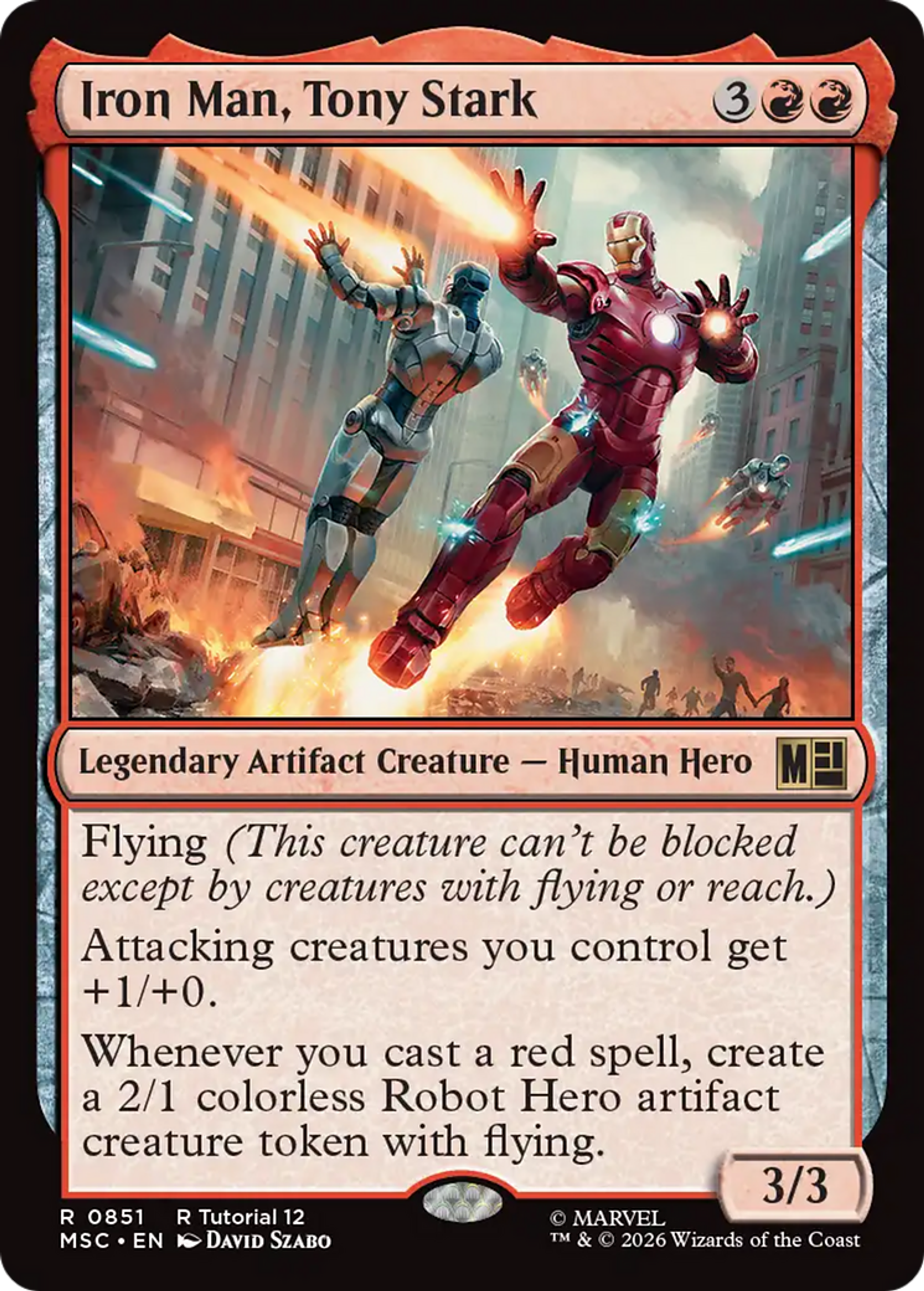 Iron Man, Tony Stark — Marvel Super Heroes Commander — Magic: The Gathering