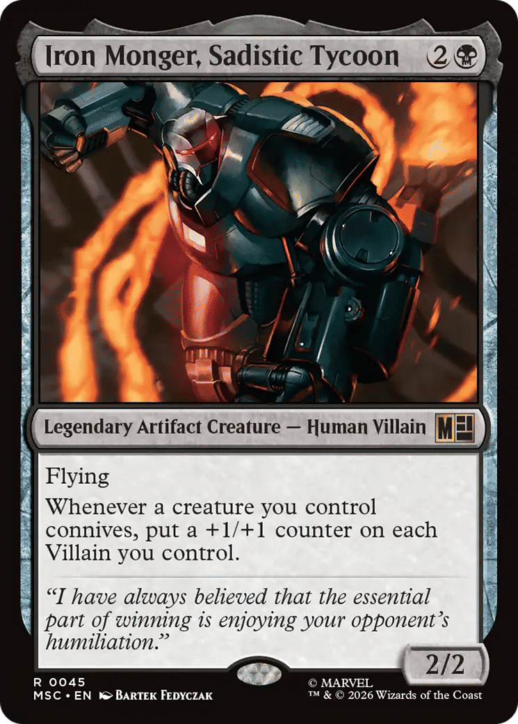 Iron Monger, Sadistic Tycoon — Marvel Super Heroes Commander — Magic: The Gathering