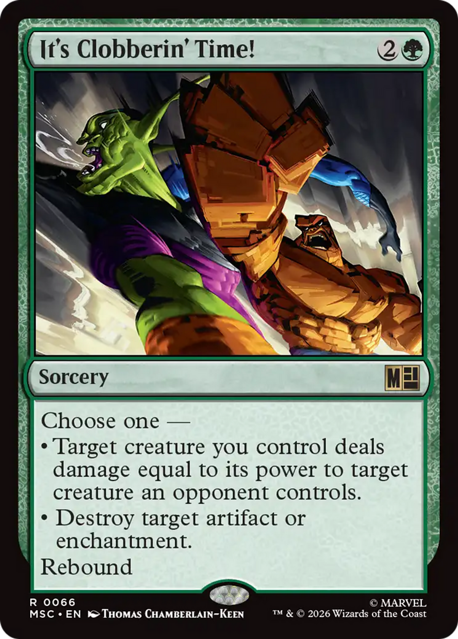 It's Clobberin' Time! — Marvel Super Heroes Commander — Magic: The Gathering