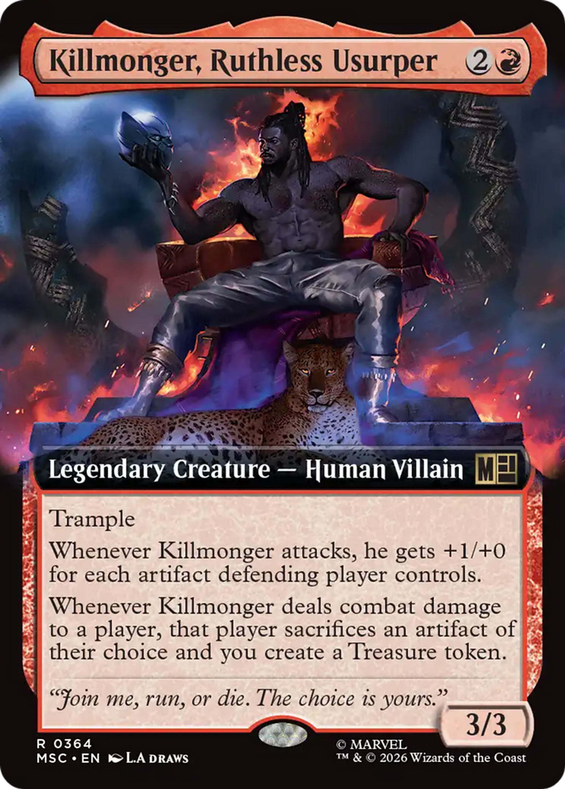 Killmonger, Ruthless Usurper — Marvel Super Heroes Commander — Magic: The Gathering