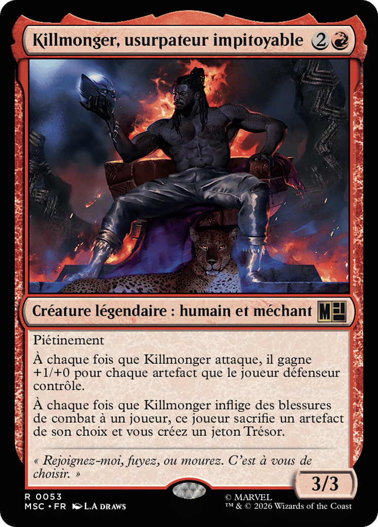 Killmonger, usurpateur impitoyable — Marvel Super Heroes Commander — Magic: The Gathering