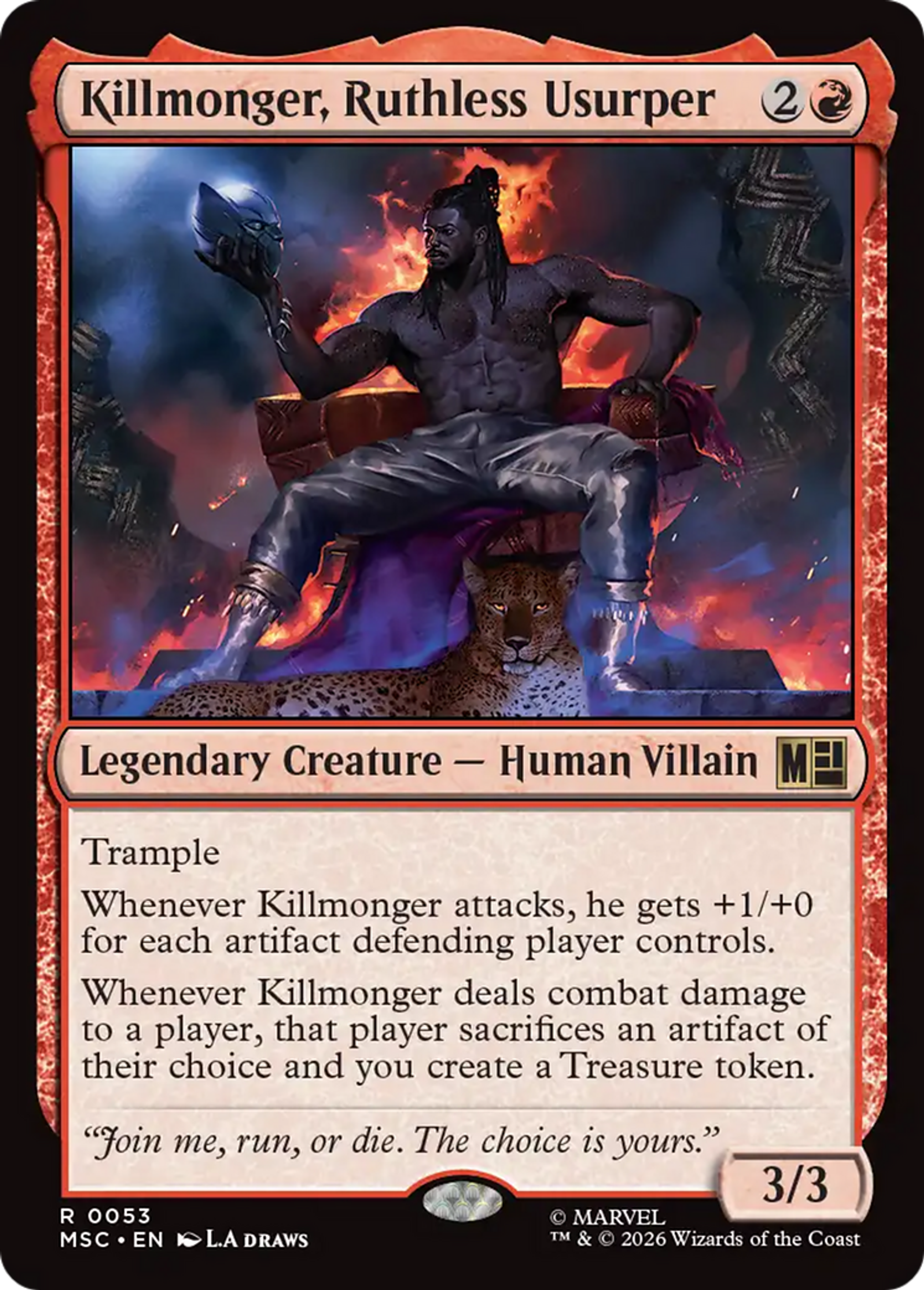 Killmonger, Ruthless Usurper — Marvel Super Heroes Commander — Magic: The Gathering