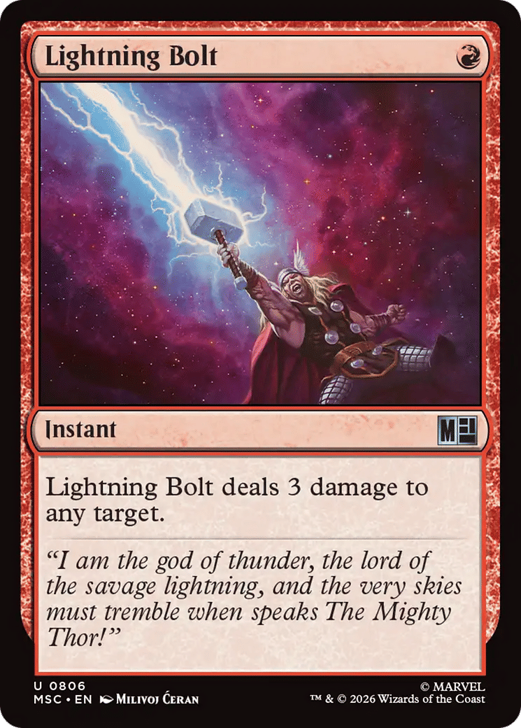 Lightning Bolt from Marvel Super Heroes Commander - Magic: The Gathering