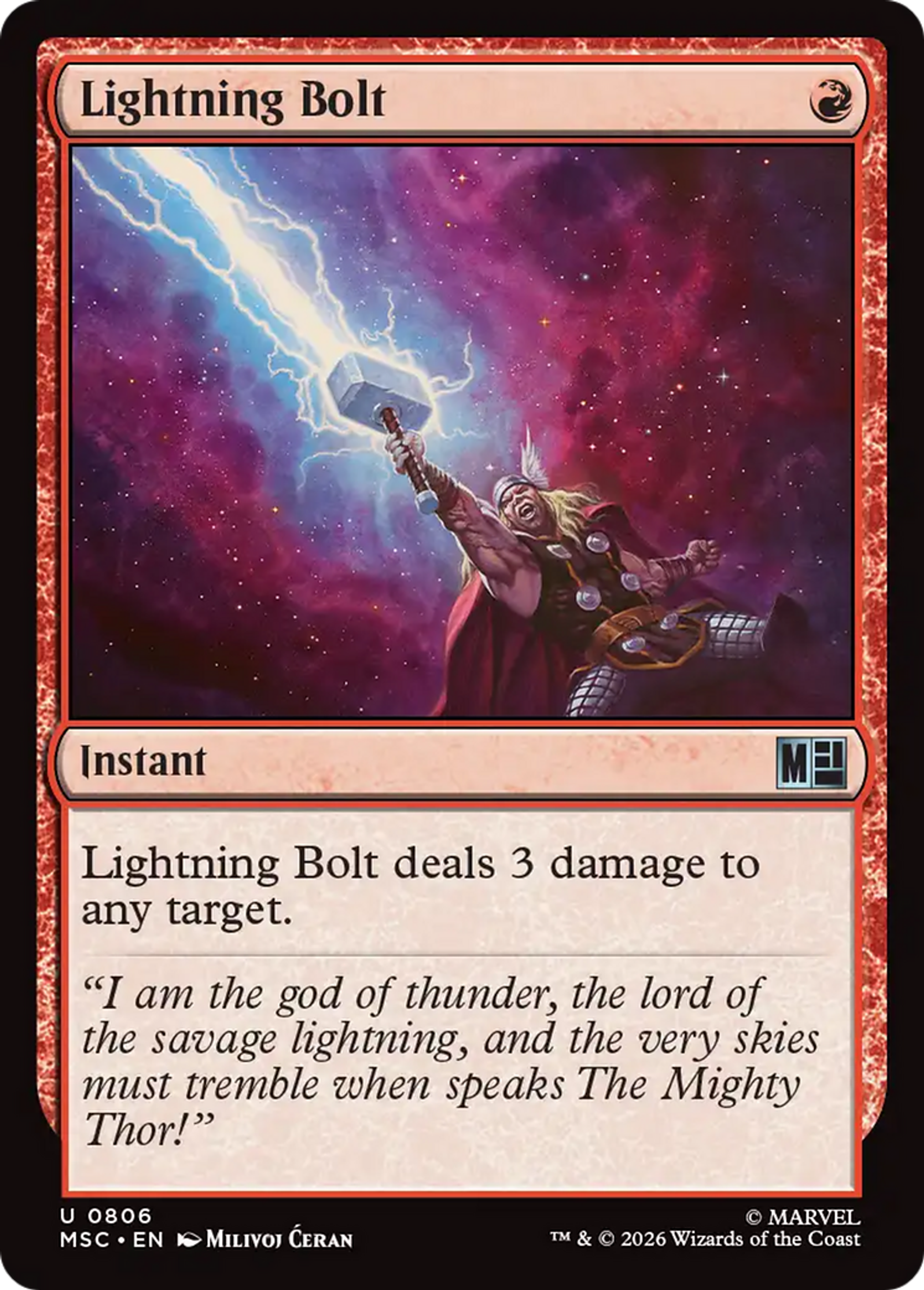 Lightning Bolt — Marvel Super Heroes Commander — Magic: The Gathering