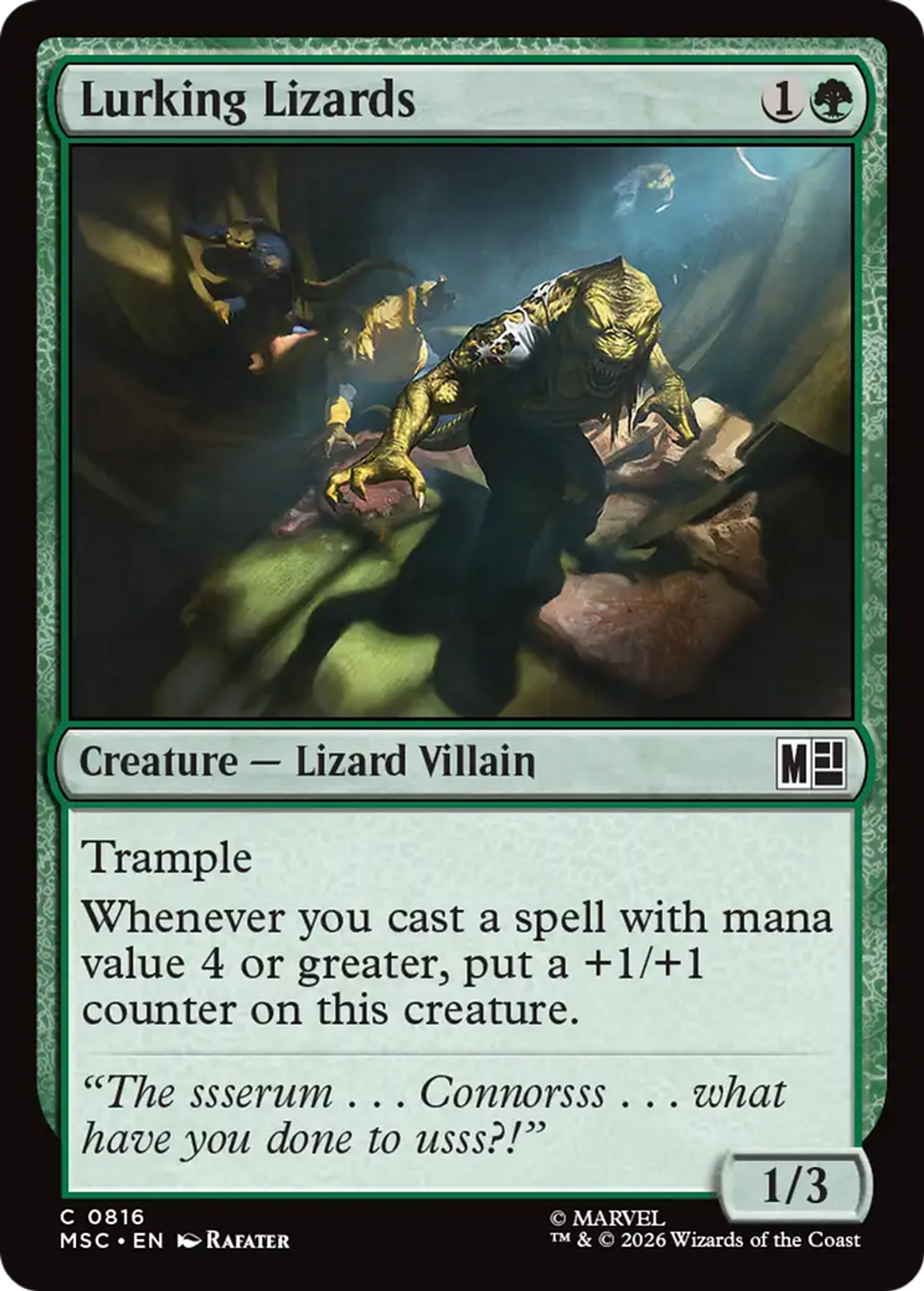 Lurking Lizards — Marvel Super Heroes Commander — Magic: The Gathering