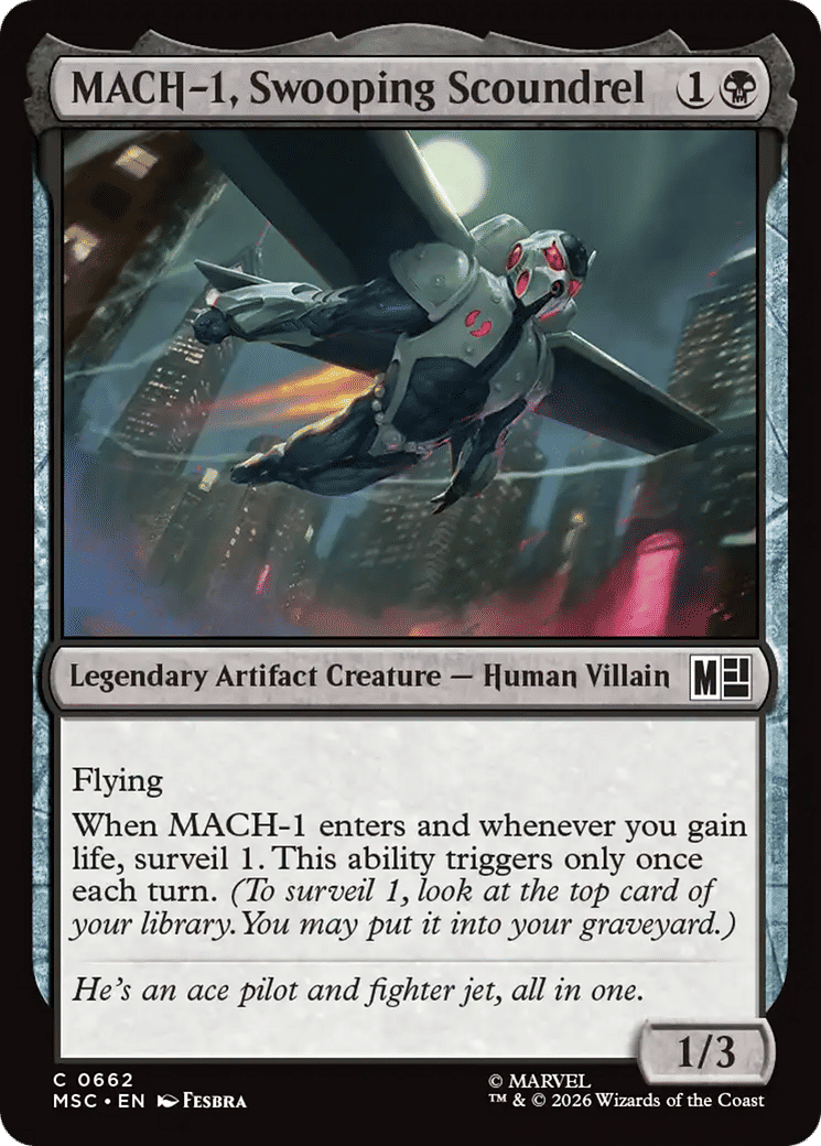 MACH-1, Swooping Scoundrel — Marvel Super Heroes Commander — Magic: The Gathering