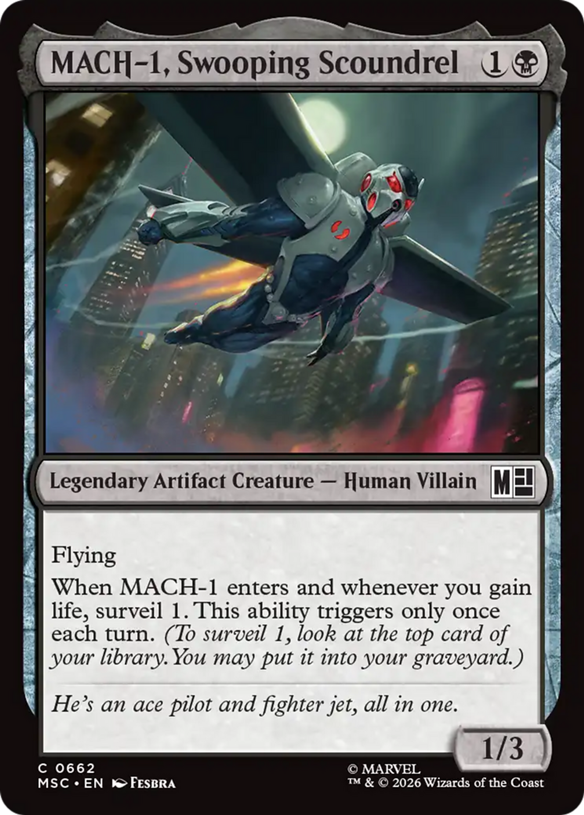 MACH-1, Swooping Scoundrel — Marvel Super Heroes Commander — Magic: The Gathering