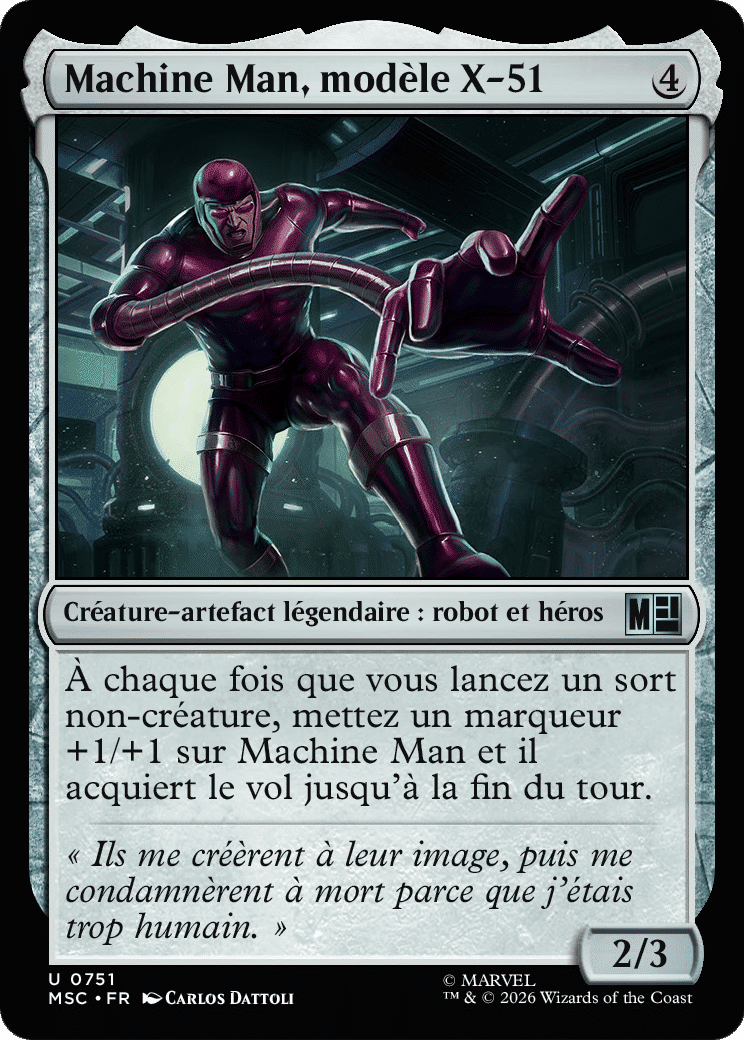 Machine Man, modèle X-51 — Marvel Super Heroes Commander — Magic: The Gathering