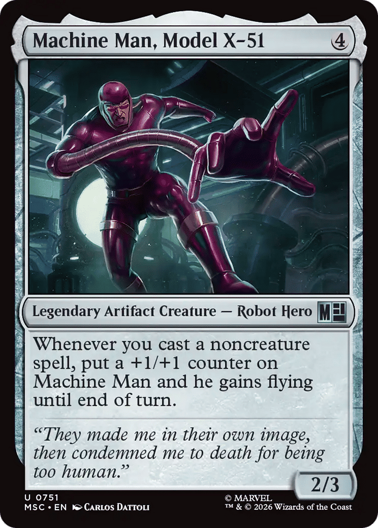 Machine Man, Model X-51 — Marvel Super Heroes Commander — Magic: The Gathering