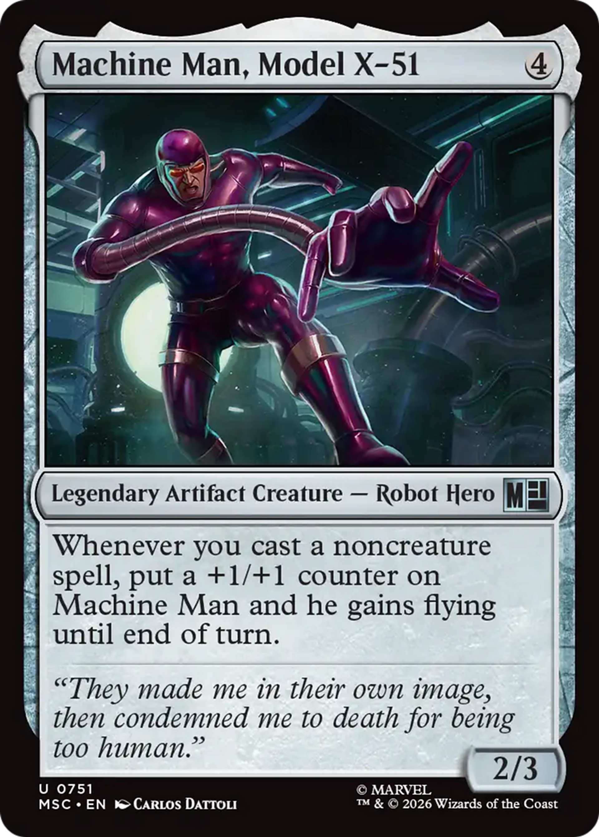 Machine Man, Model X-51 — Marvel Super Heroes Commander — Magic: The Gathering
