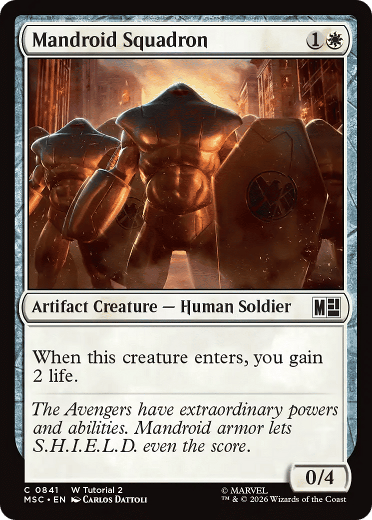 Mandroid Squadron — Marvel Super Heroes Commander — Magic: The Gathering