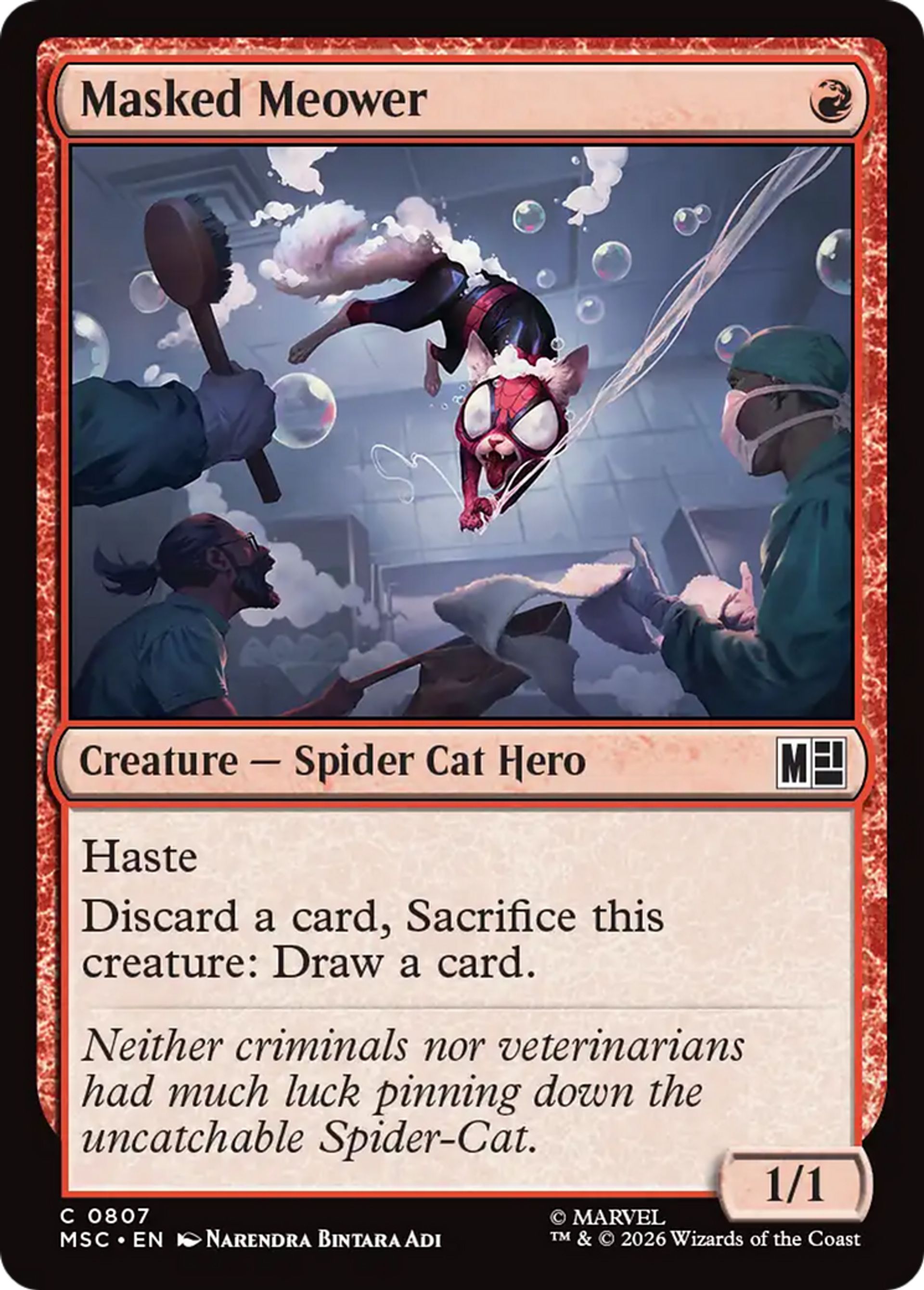 Masked Meower — Marvel Super Heroes Commander — Magic: The Gathering