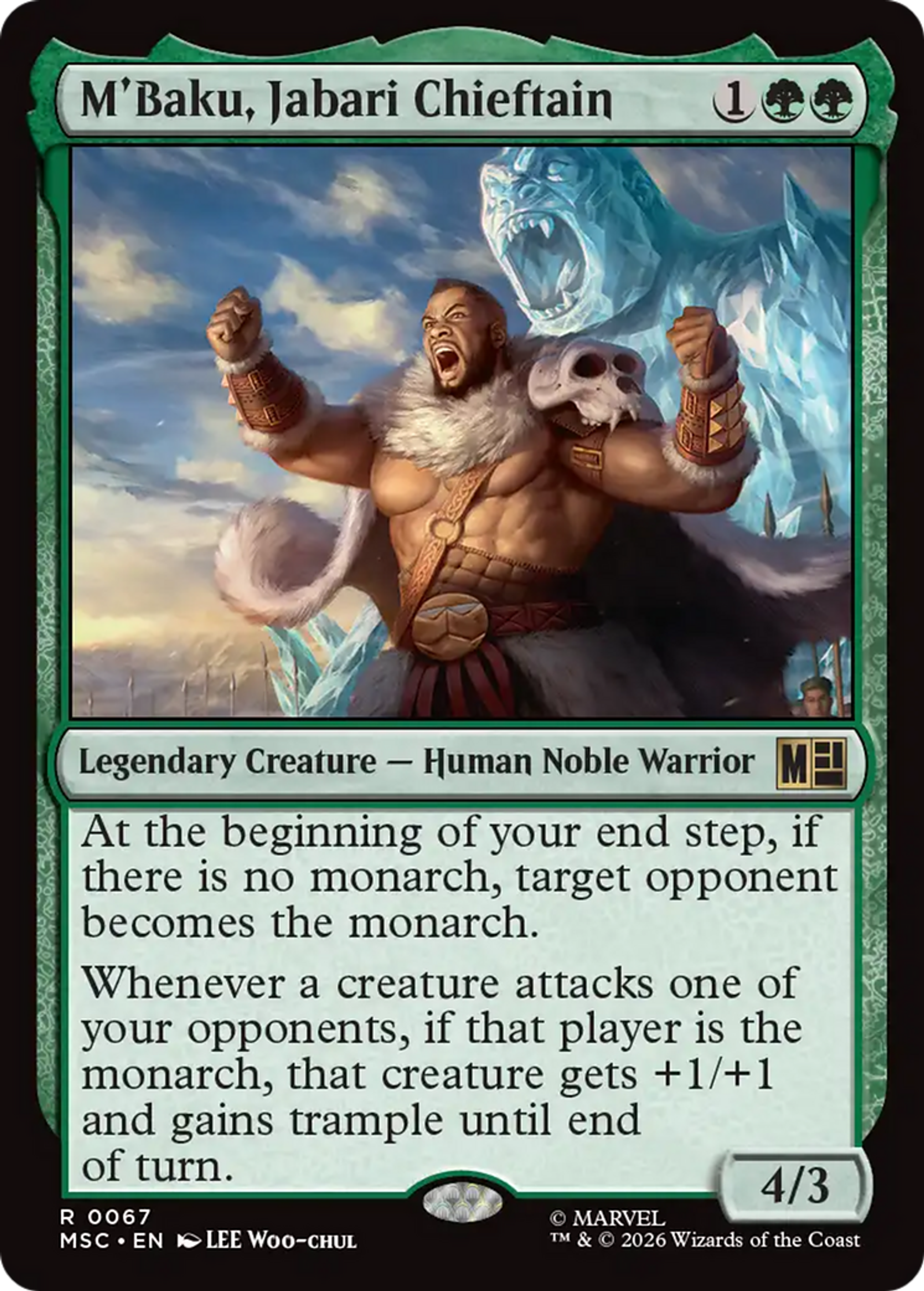 M'Baku, Jabari Chieftain — Marvel Super Heroes Commander — Magic: The Gathering