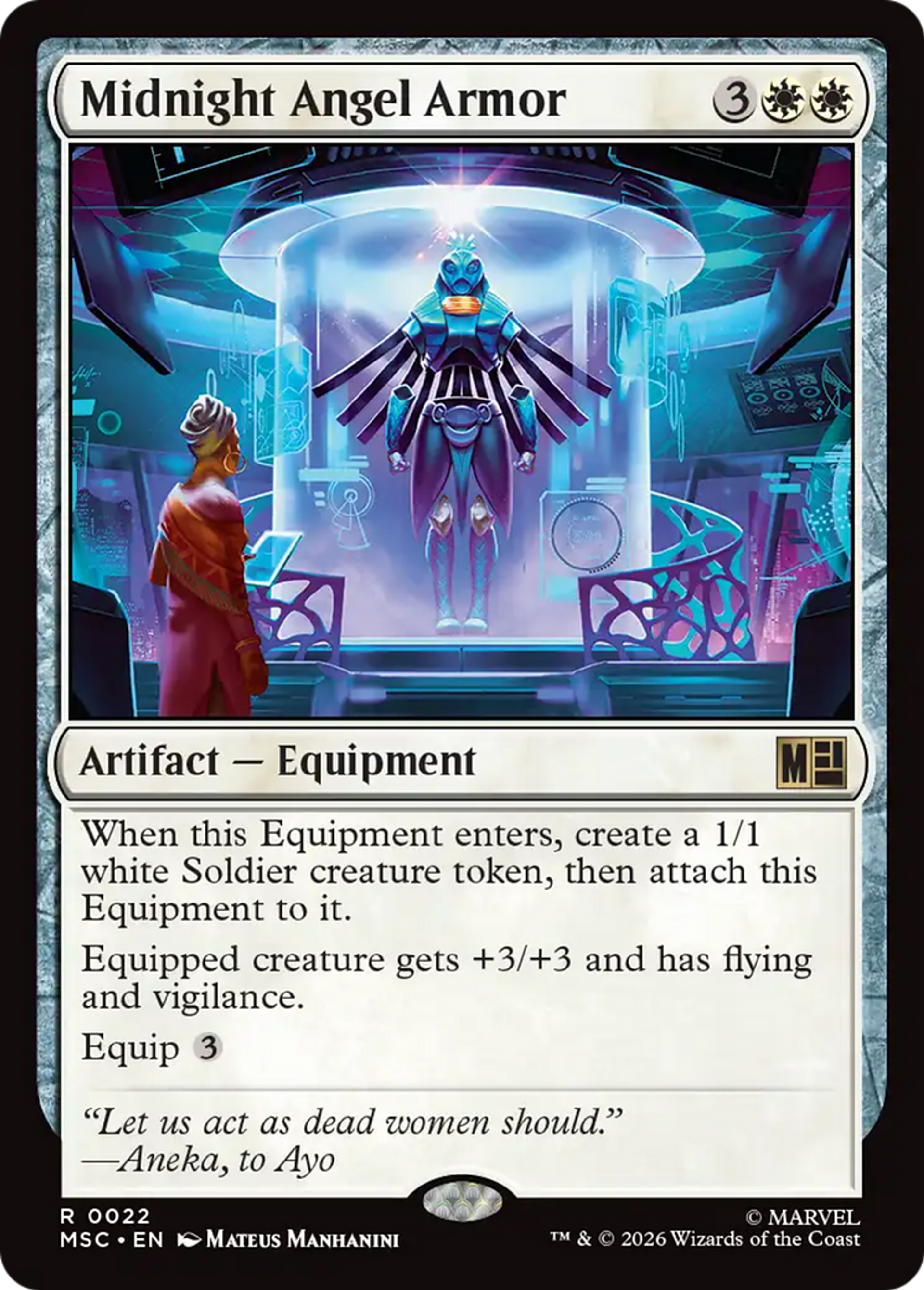 Midnight Angel Armor — Marvel Super Heroes Commander — Magic: The Gathering