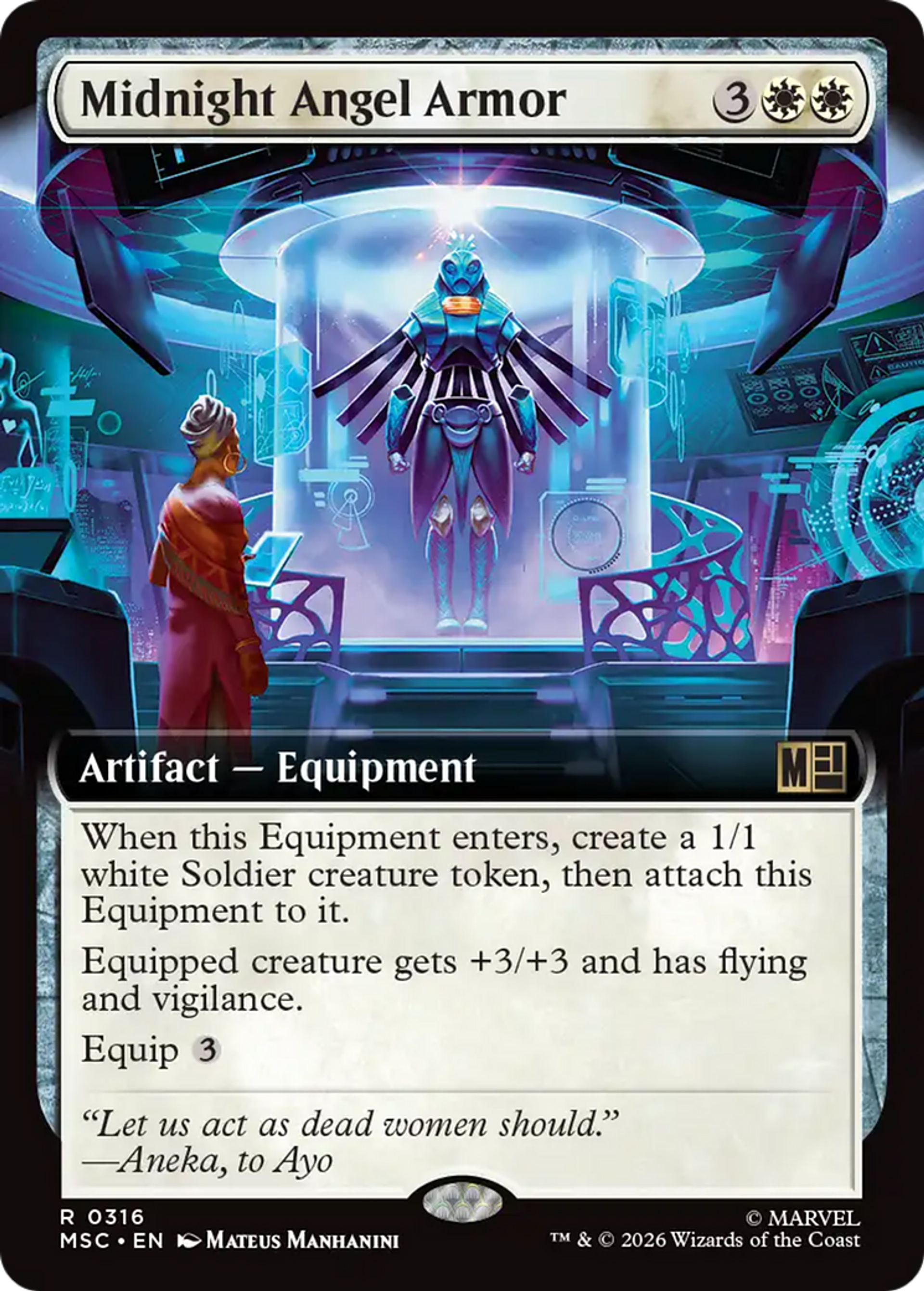 Midnight Angel Armor — Marvel Super Heroes Commander — Magic: The Gathering
