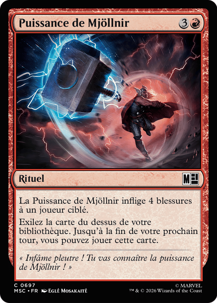 Puissance de Mjöllnir — Marvel Super Heroes Commander — Magic: The Gathering