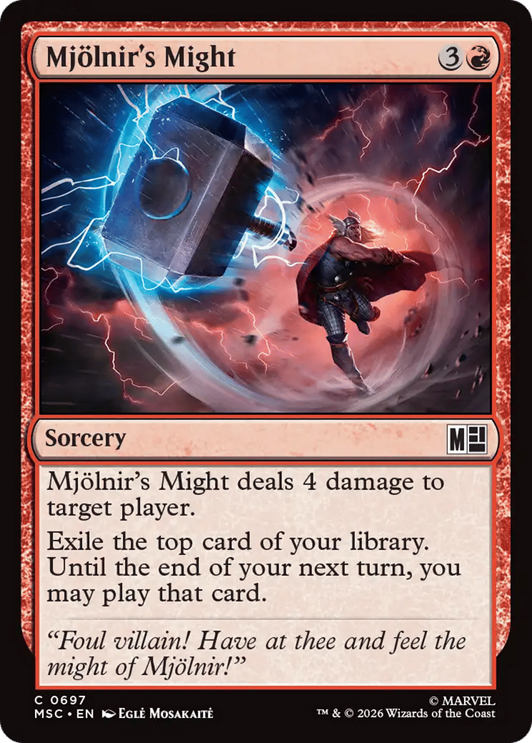 Mjölnir's Might — Marvel Super Heroes Commander — Magic: The Gathering
