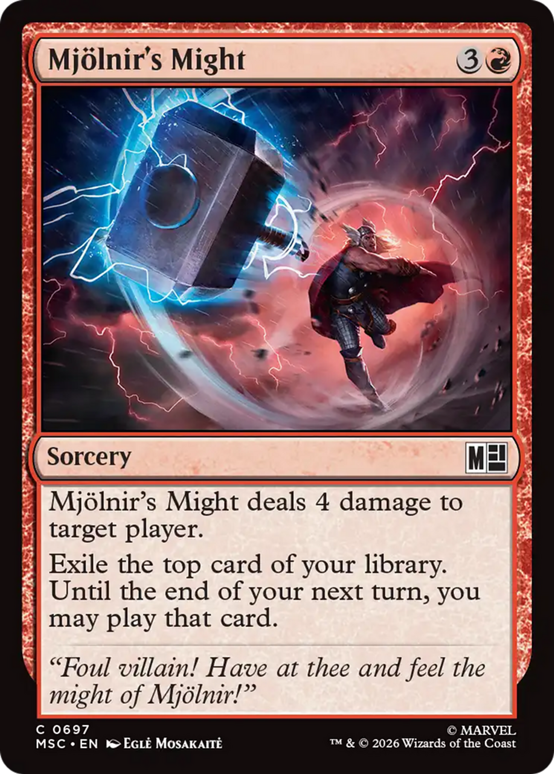 Mjölnir's Might — Marvel Super Heroes Commander — Magic: The Gathering