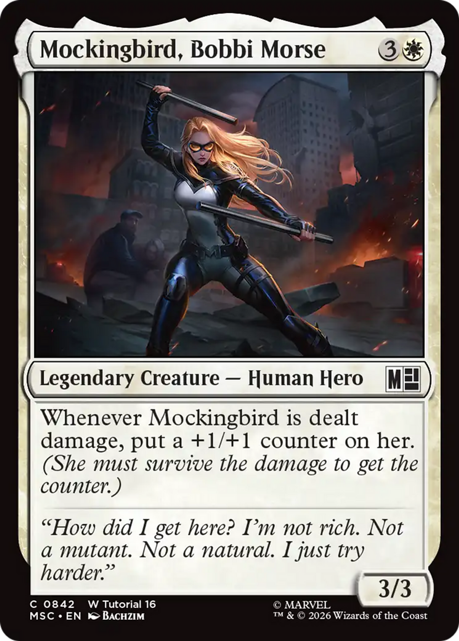 Mockingbird, Bobbi Morse — Marvel Super Heroes Commander — Magic: The Gathering