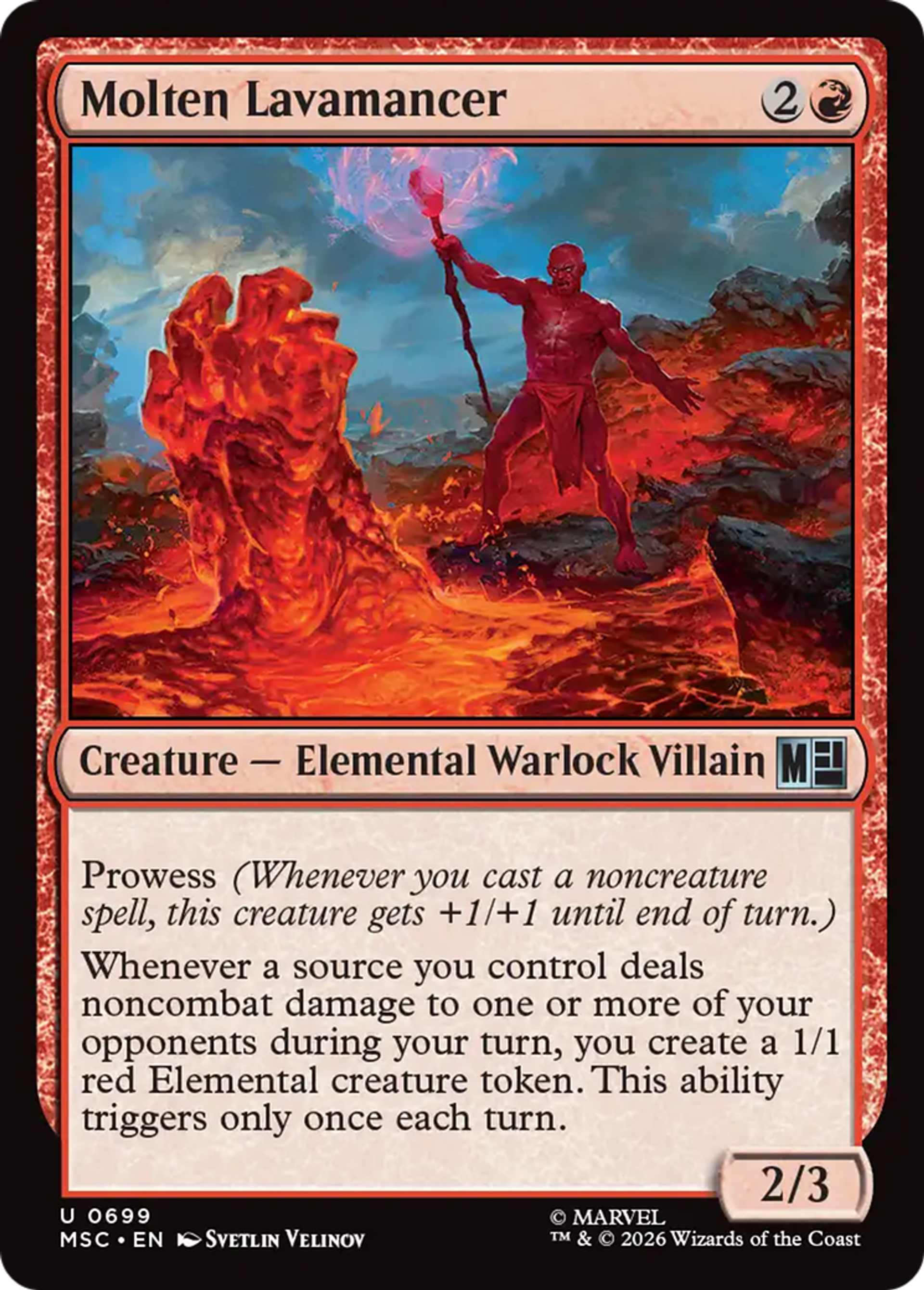 Molten Lavamancer — Marvel Super Heroes Commander — Magic: The Gathering