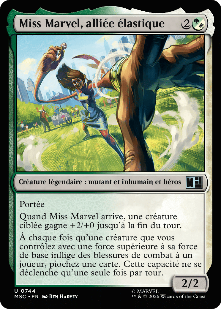 Miss Marvel, alliée élastique — Marvel Super Heroes Commander — Magic: The Gathering