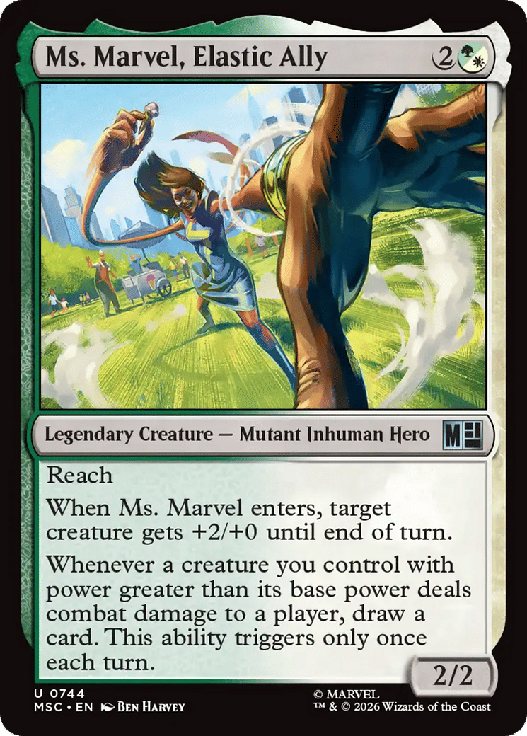 Ms. Marvel, Elastic Ally — Marvel Super Heroes Commander — Magic: The Gathering