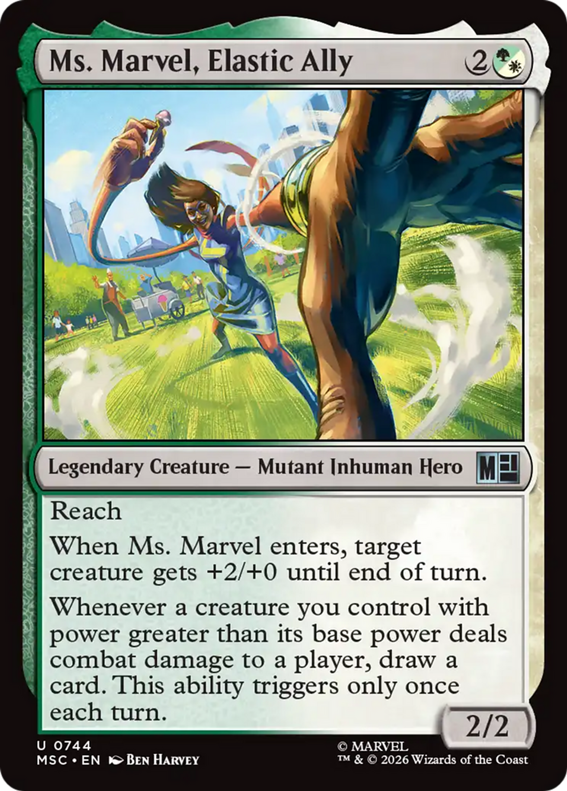Ms. Marvel, Elastic Ally — Marvel Super Heroes Commander — Magic: The Gathering