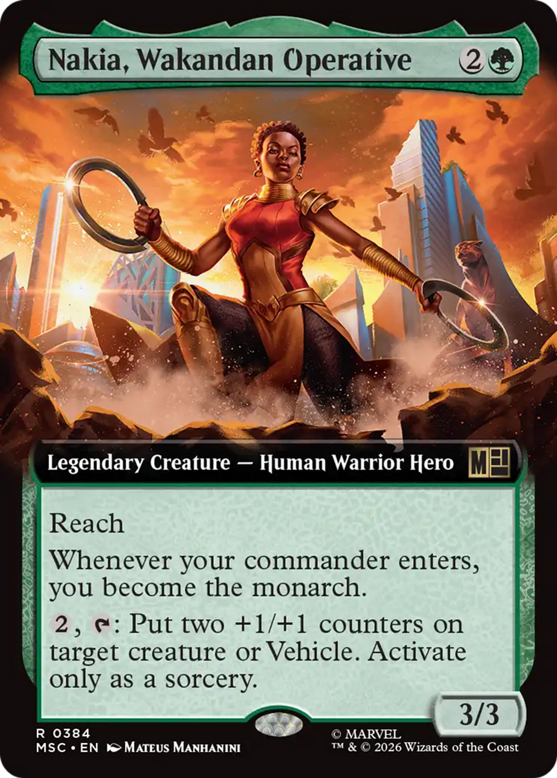 Nakia, Wakandan Operative — Marvel Super Heroes Commander — Magic: The Gathering