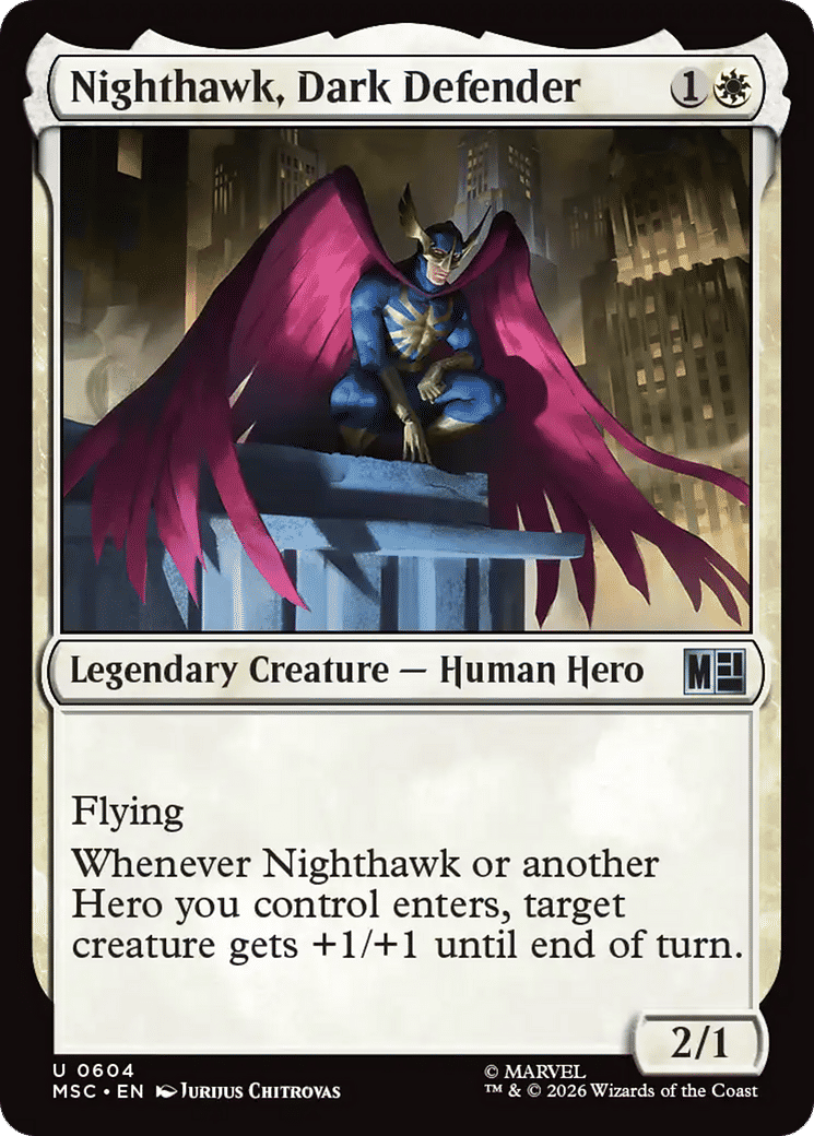 Nighthawk, Dark Defender — Marvel Super Heroes Commander — Magic: The Gathering