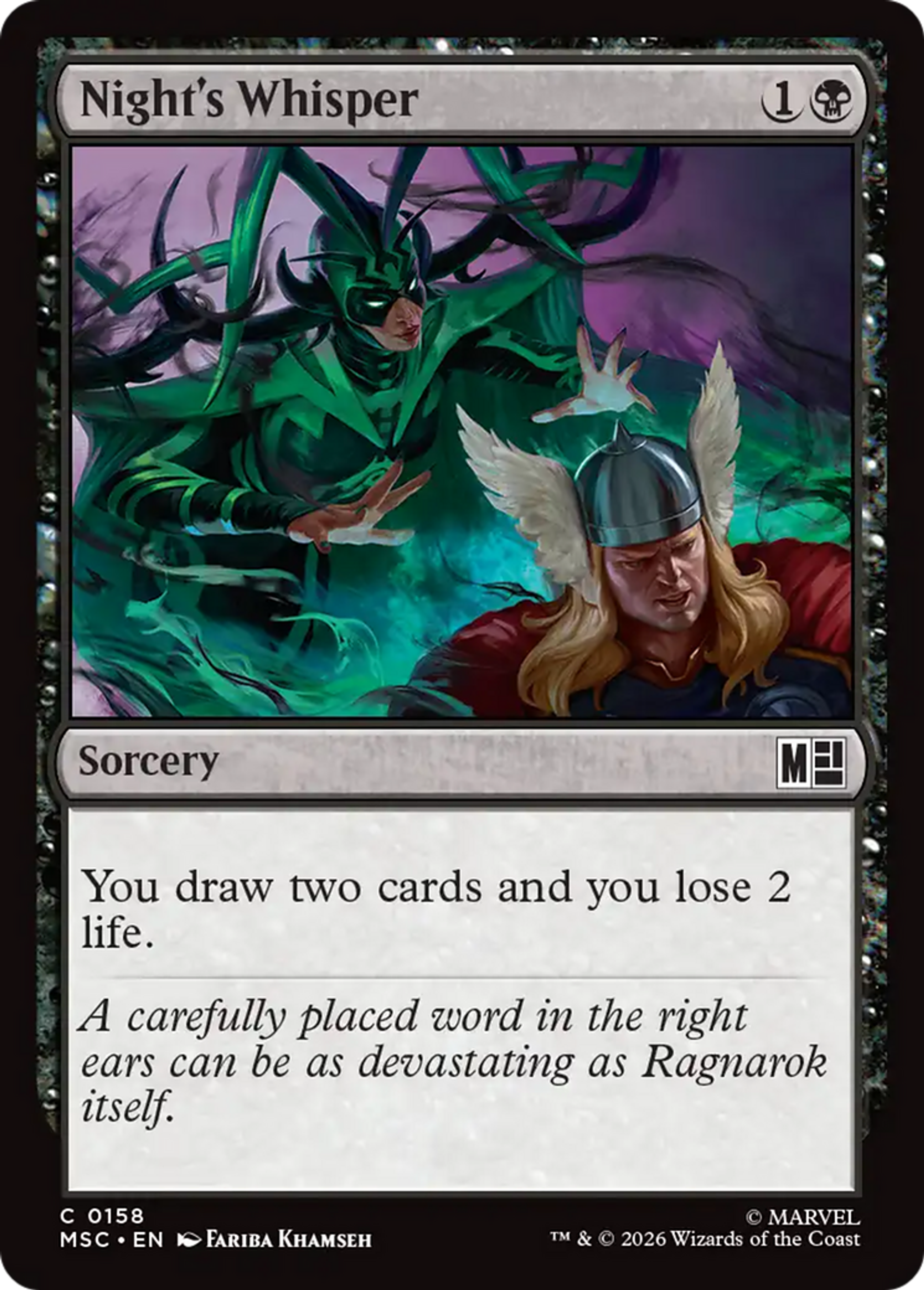 Night's Whisper — Marvel Super Heroes Commander — Magic: The Gathering