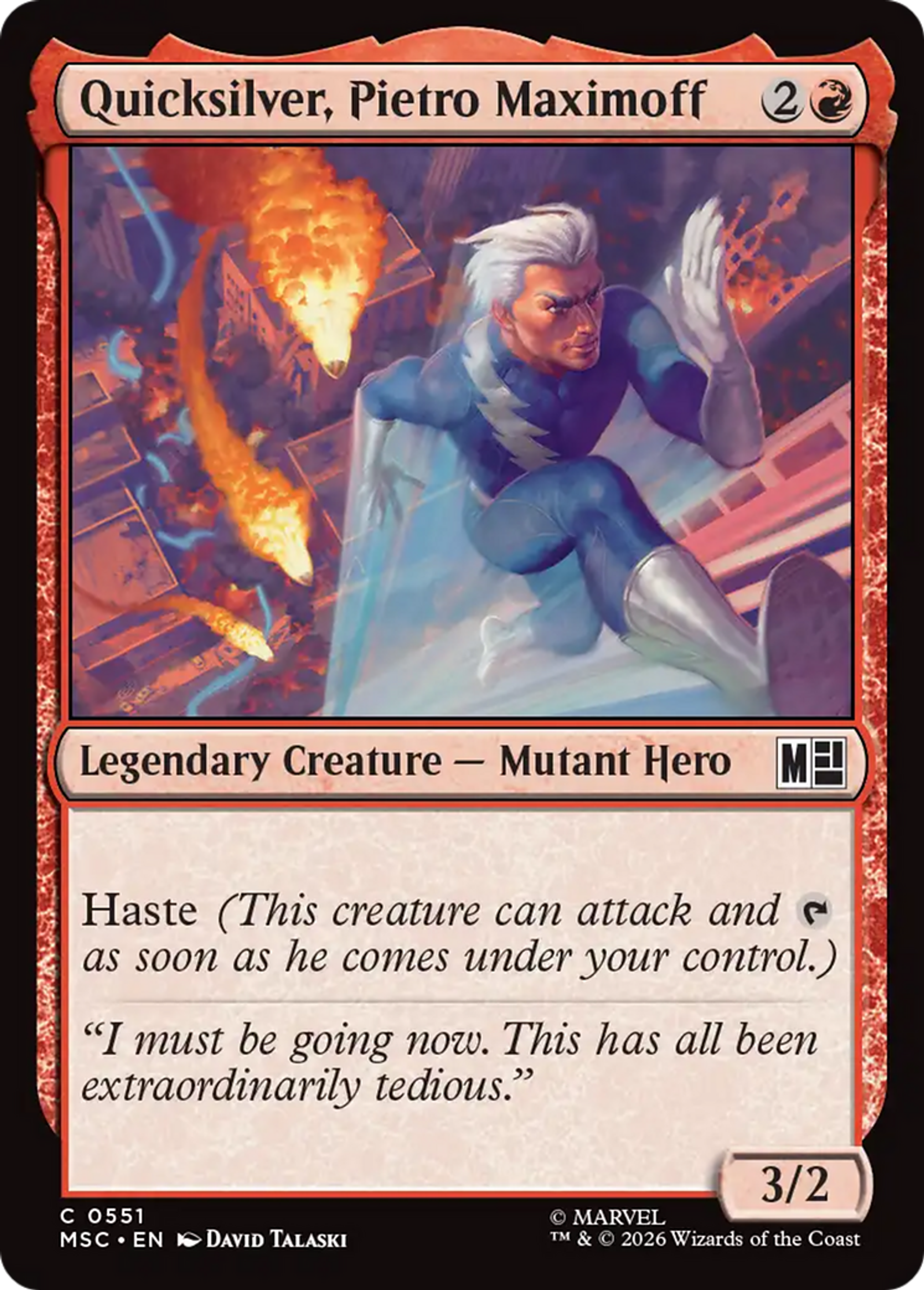 Quicksilver, Pietro Maximoff — Marvel Super Heroes Commander — Magic: The Gathering
