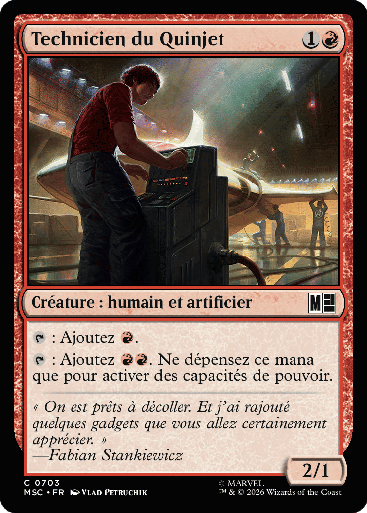 Technicien du Quinjet — Marvel Super Heroes Commander — Magic: The Gathering